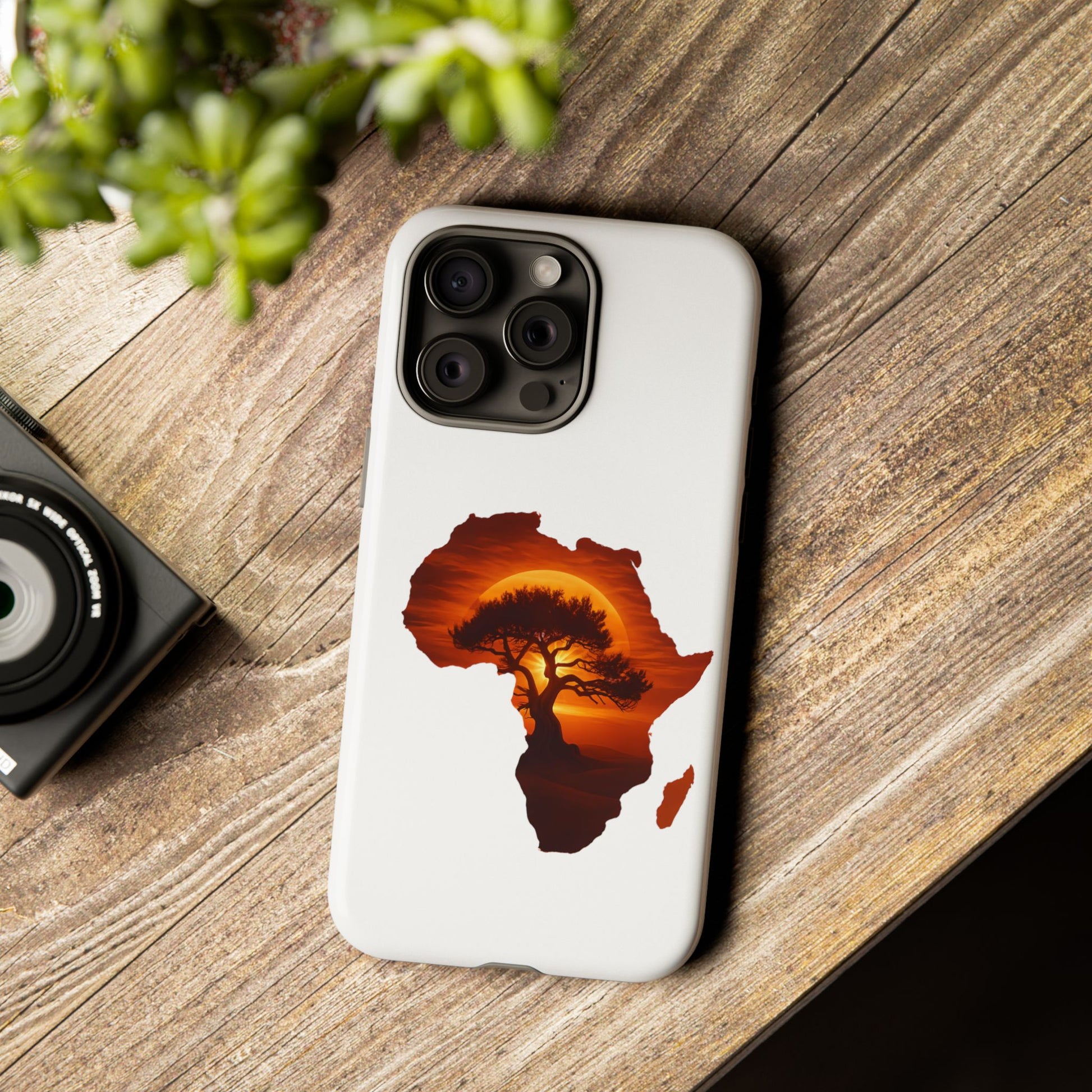 Unique Africa Map Sunset Phone Case