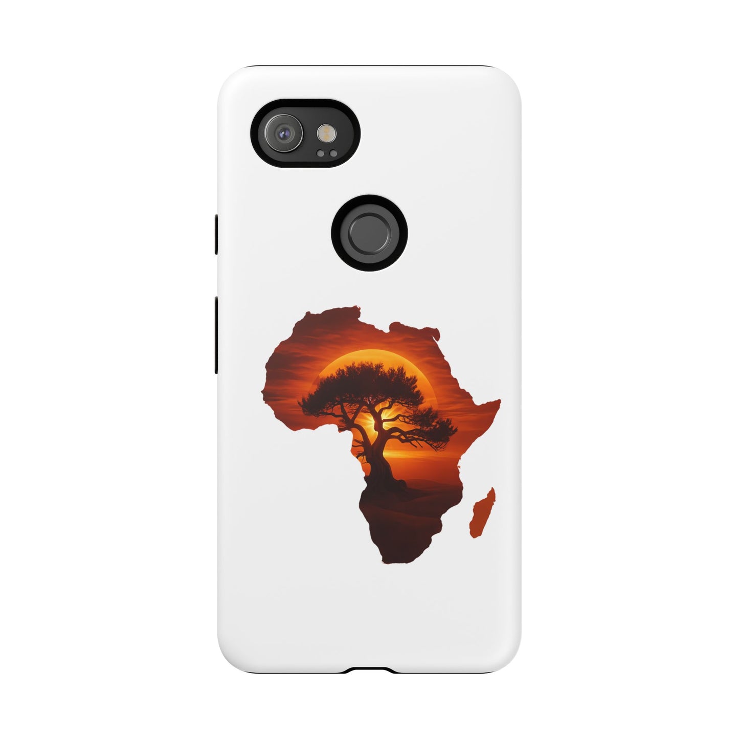 Unique Africa Map Sunset Phone Case Google Pixel 2 XL Matte