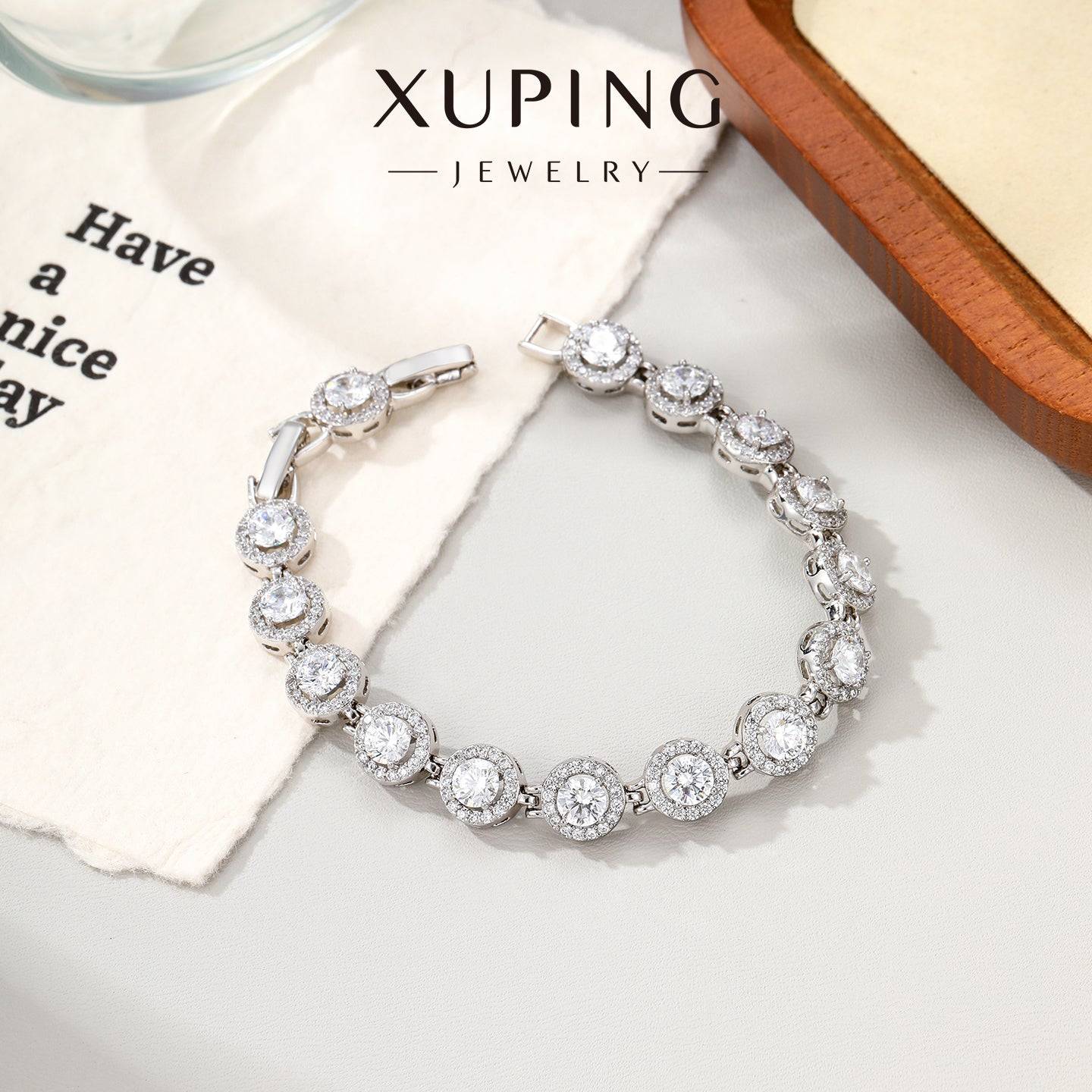 Light Luxury Sparkling Alloy Bracelet Bracelet about 162cm