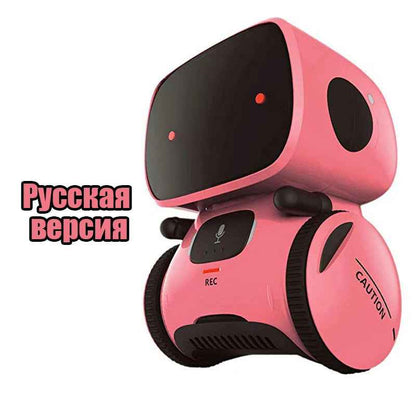 Interactive Voice-Controlled Smart Robot Russian Pink