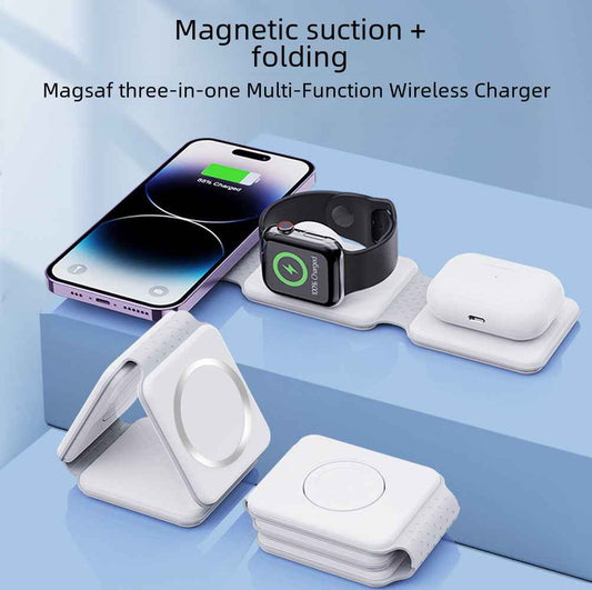 Foldable 3-in-1 Magnetic Wireless Charger