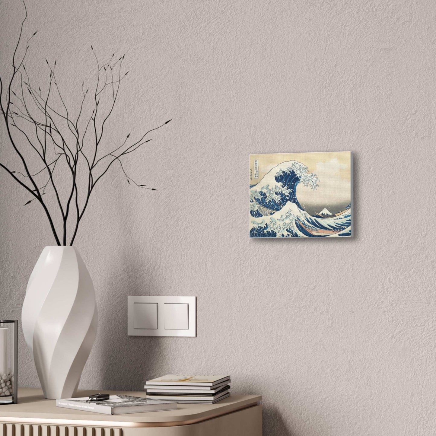 Canvas Stretched Japanese Crashing Waves Painting