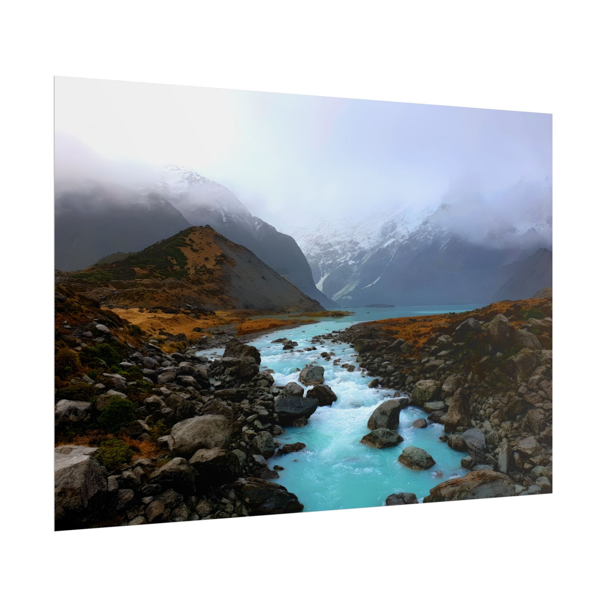Unique New Zealand Landscape Painting Poster
