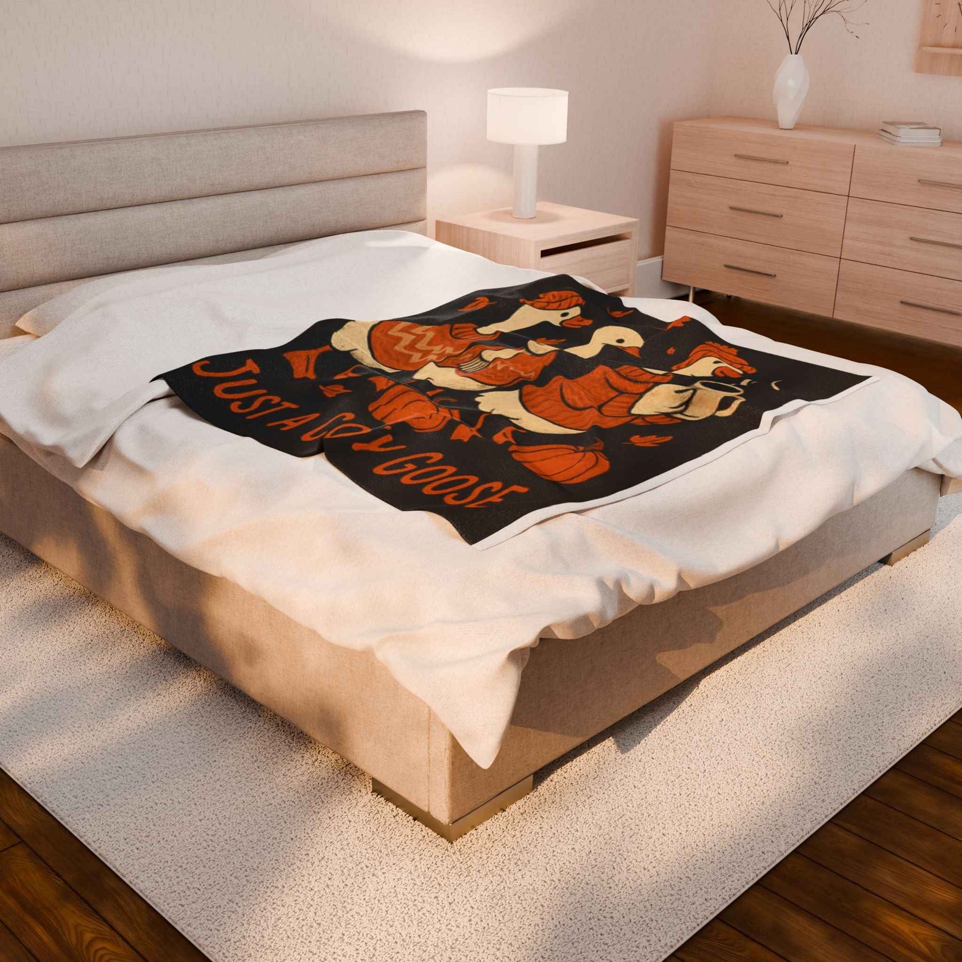 Cozy Goose Plush Blanket