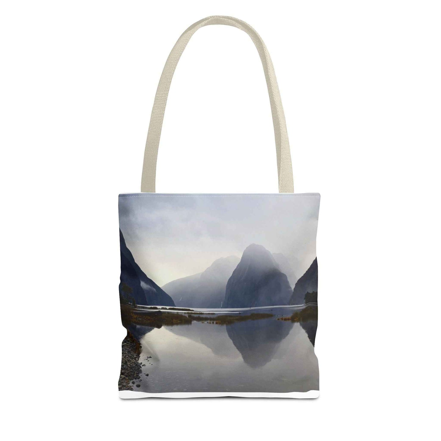 Milford Sound Tote Bag 13" × 13'' Beige