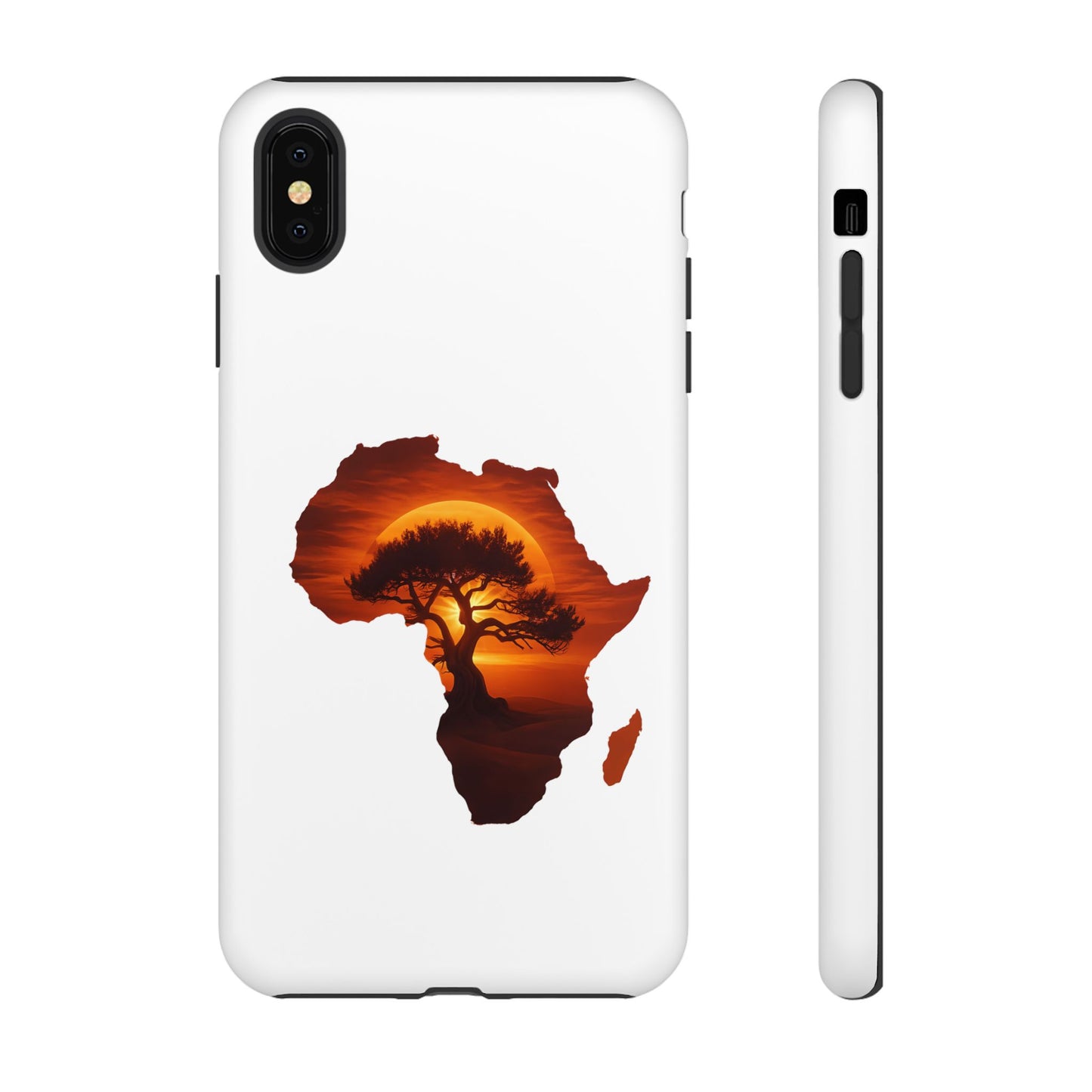 Unique Africa Map Sunset Phone Case iPhone XS MAX Matte