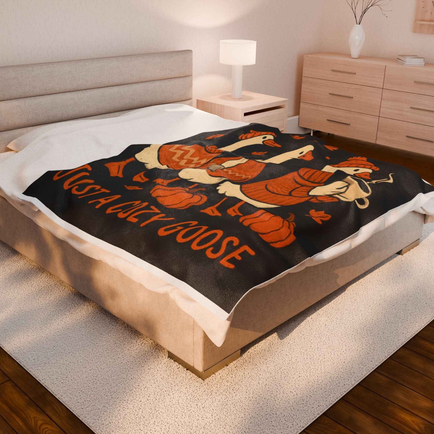 Cozy Goose Plush Blanket