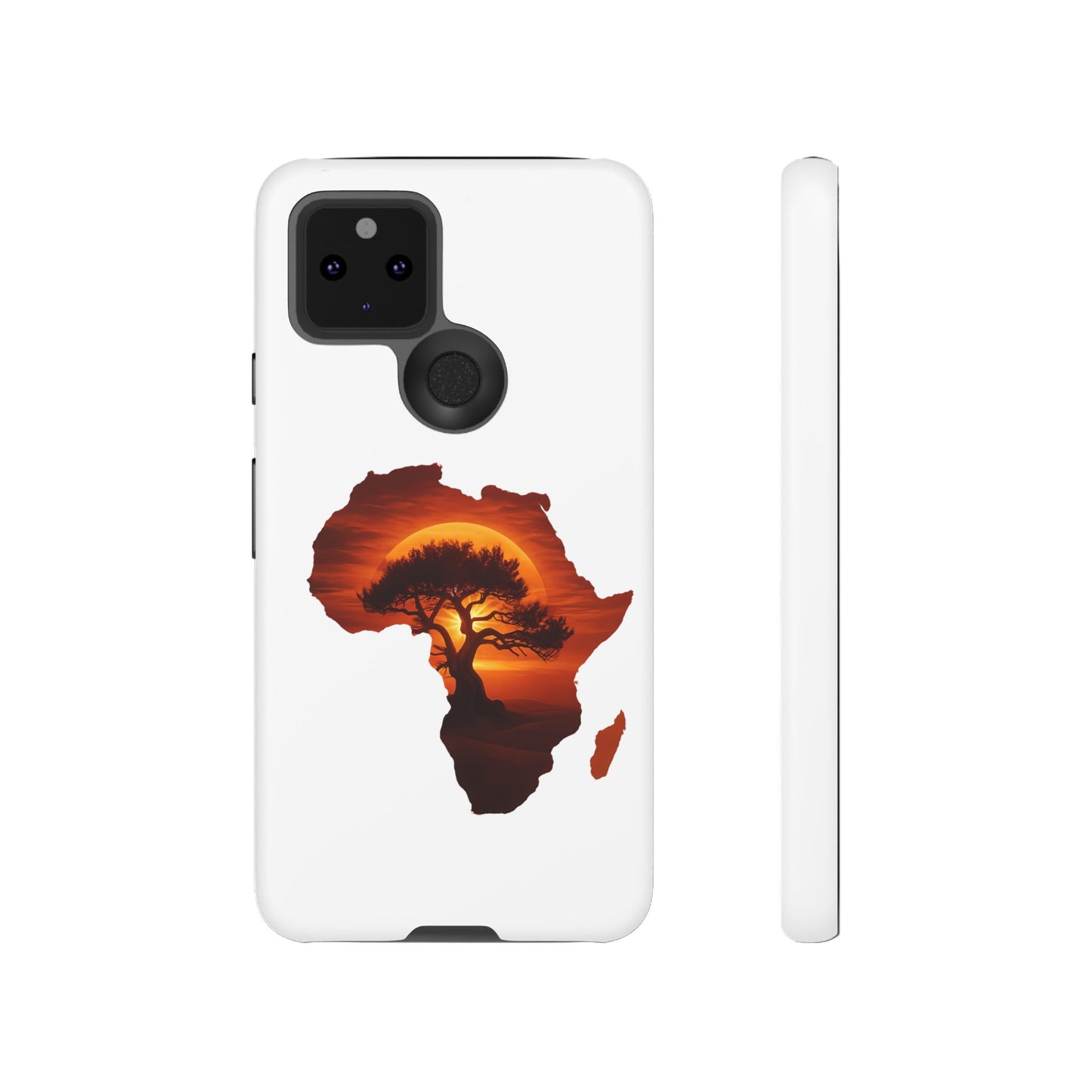 Unique Africa Map Sunset Phone Case Google Pixel 5 5G Matte