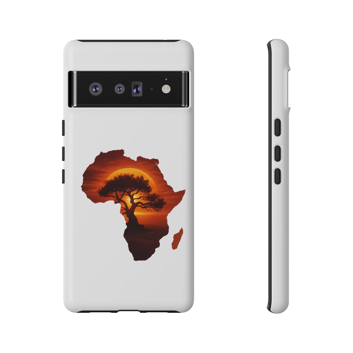 Unique Africa Map Sunset Phone Case Google Pixel 6 Pro Glossy