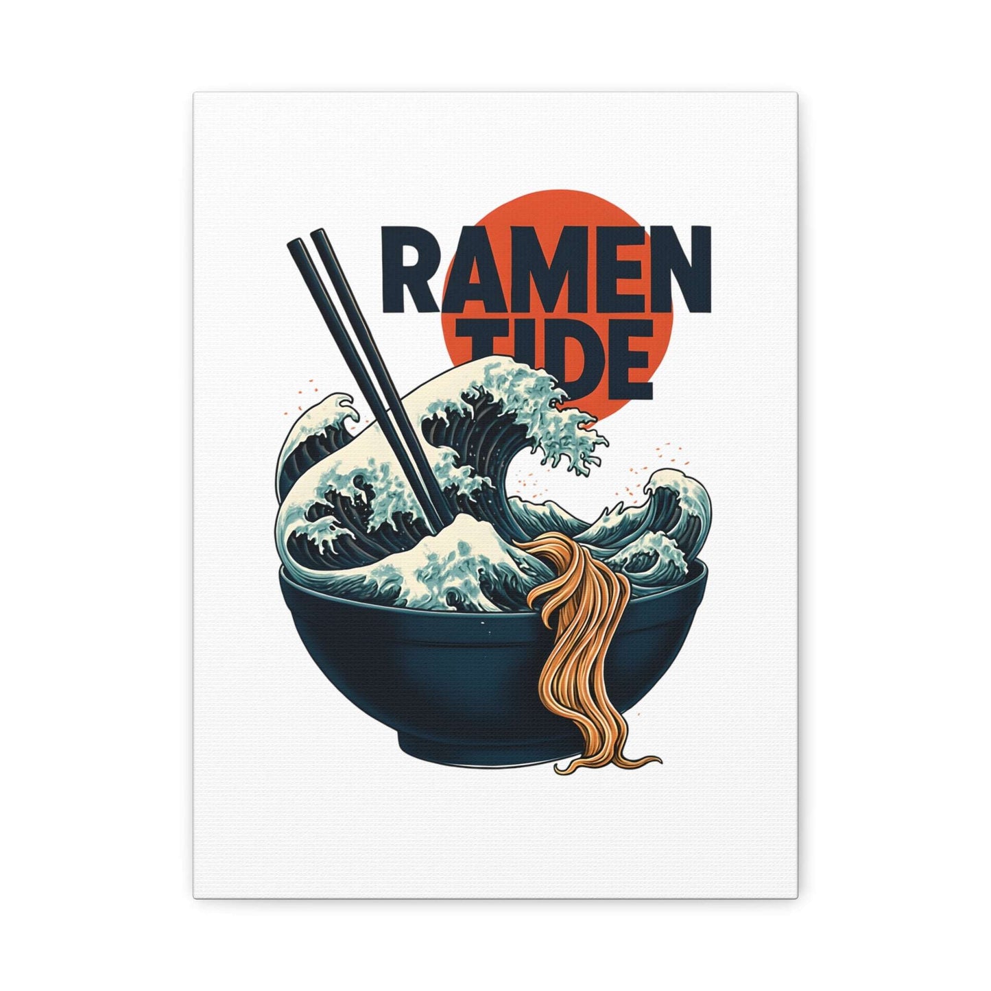 Canvas Art - Ramen Tide and Home Decor , Wall Art 12″ x 16″ (Vertical) 1.25"