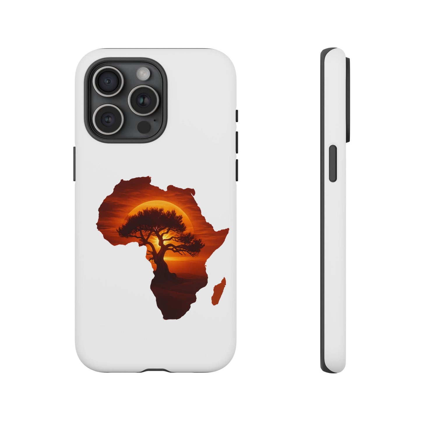 Unique Africa Map Sunset Phone Case iPhone 15 Pro Max Matte