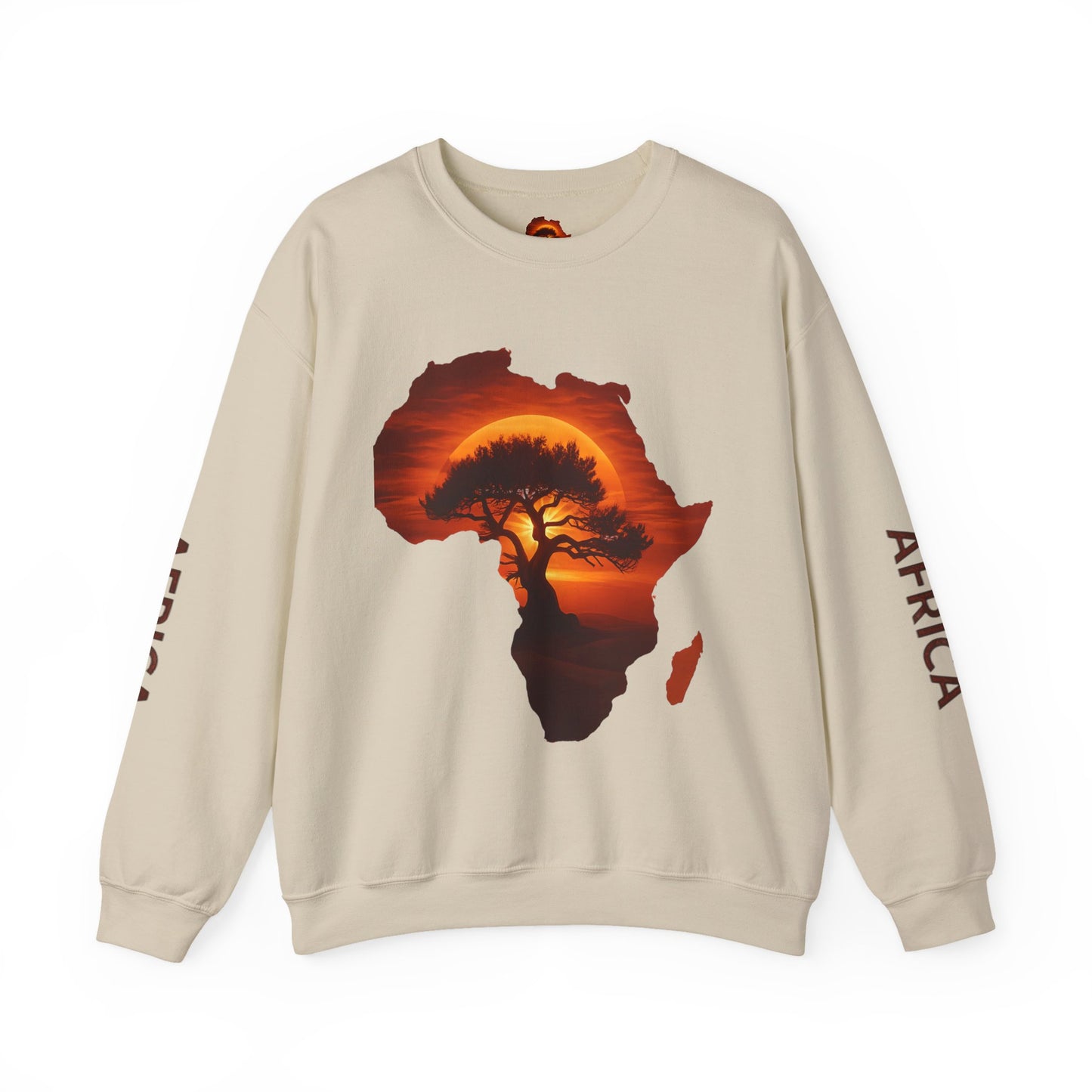 Unique Africa Map Sunset Sweatshirt Sand