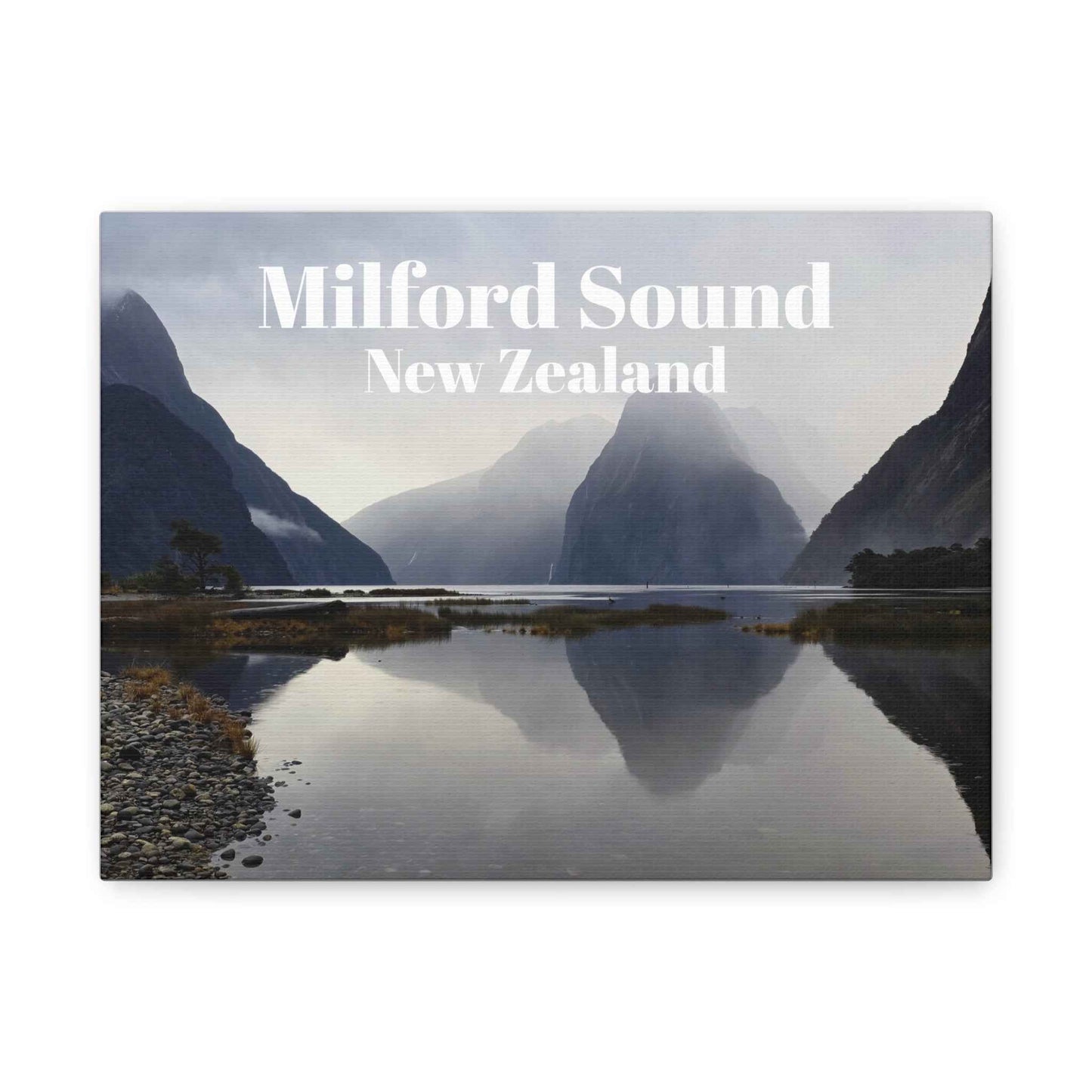 Milford Sound Canvas Wall Art 12" x 9" (Horizontal) 1.25"