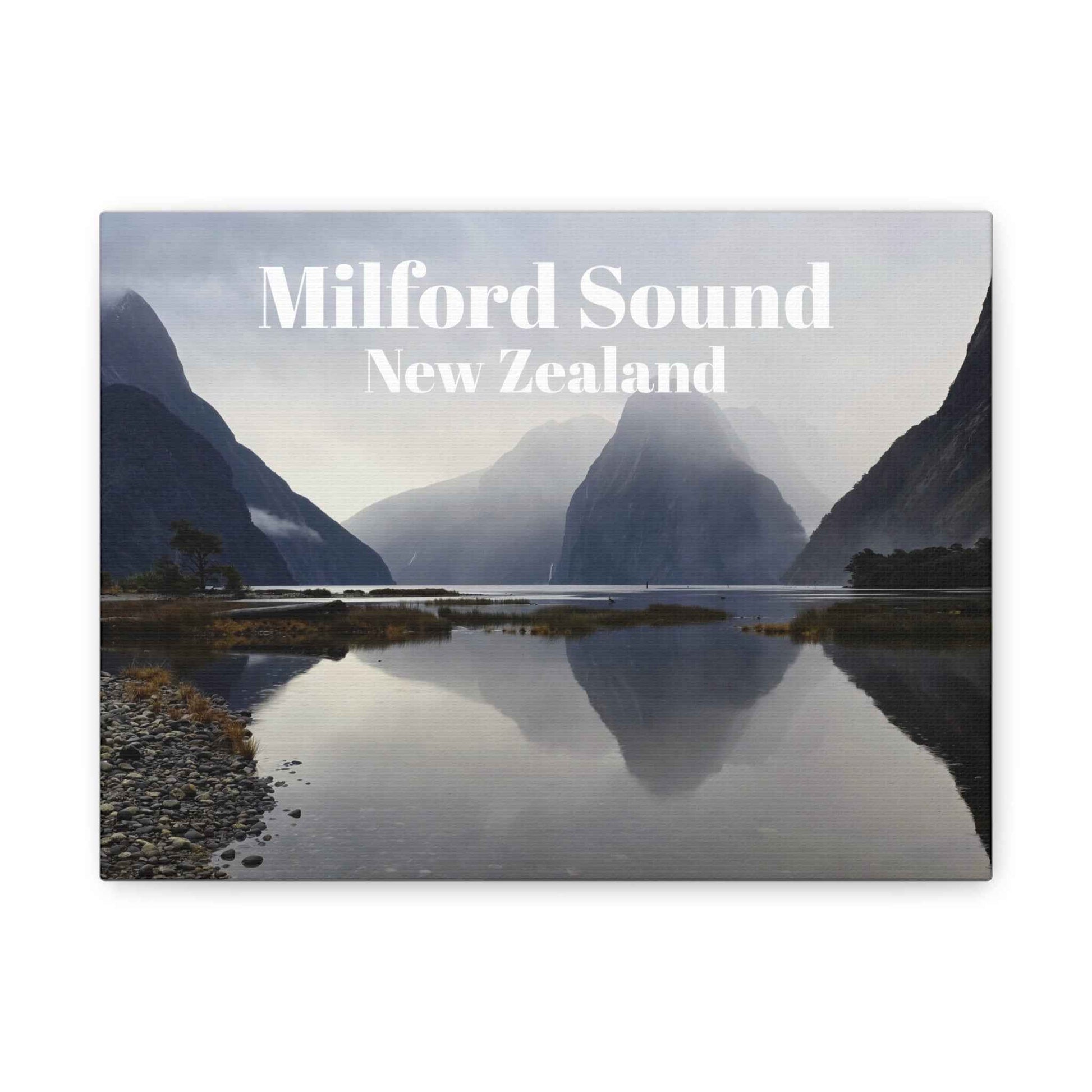 Milford Sound Canvas Wall Art 12" x 9" (Horizontal) 1.25"