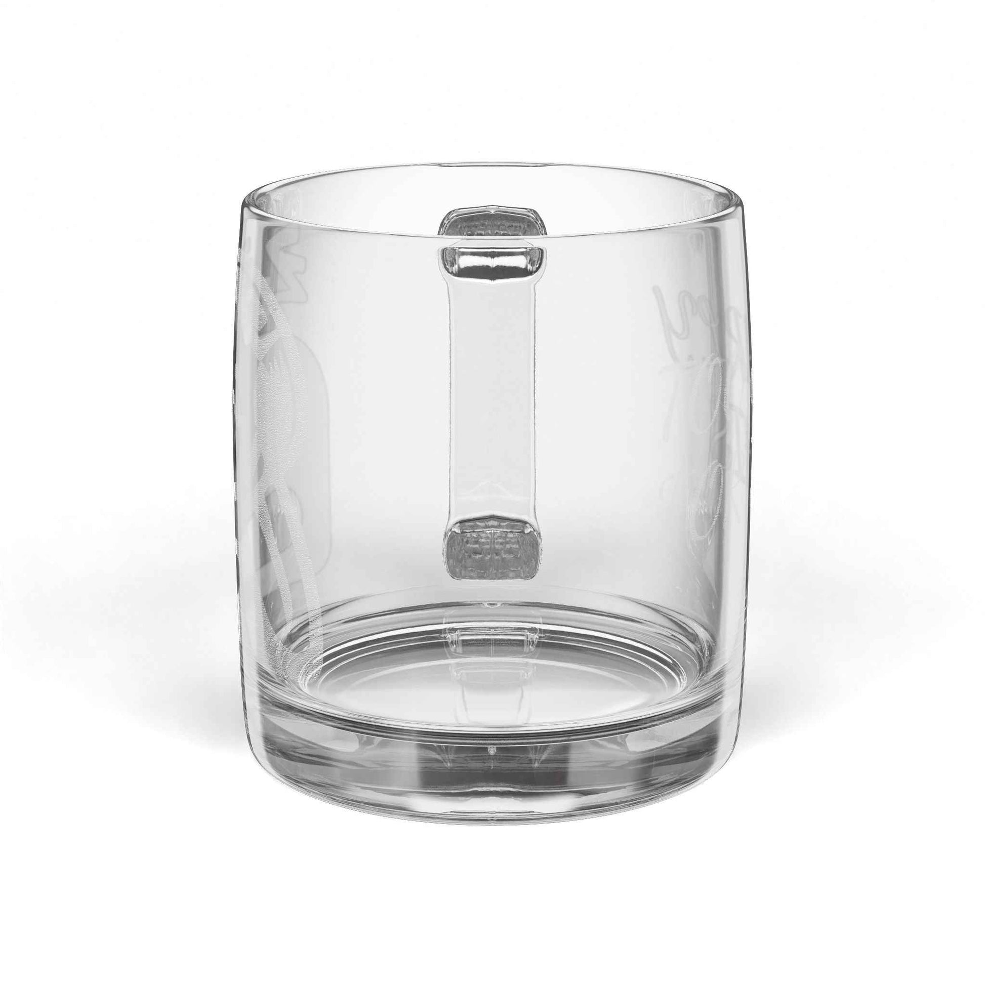Engraved Glass Coffee Mug
