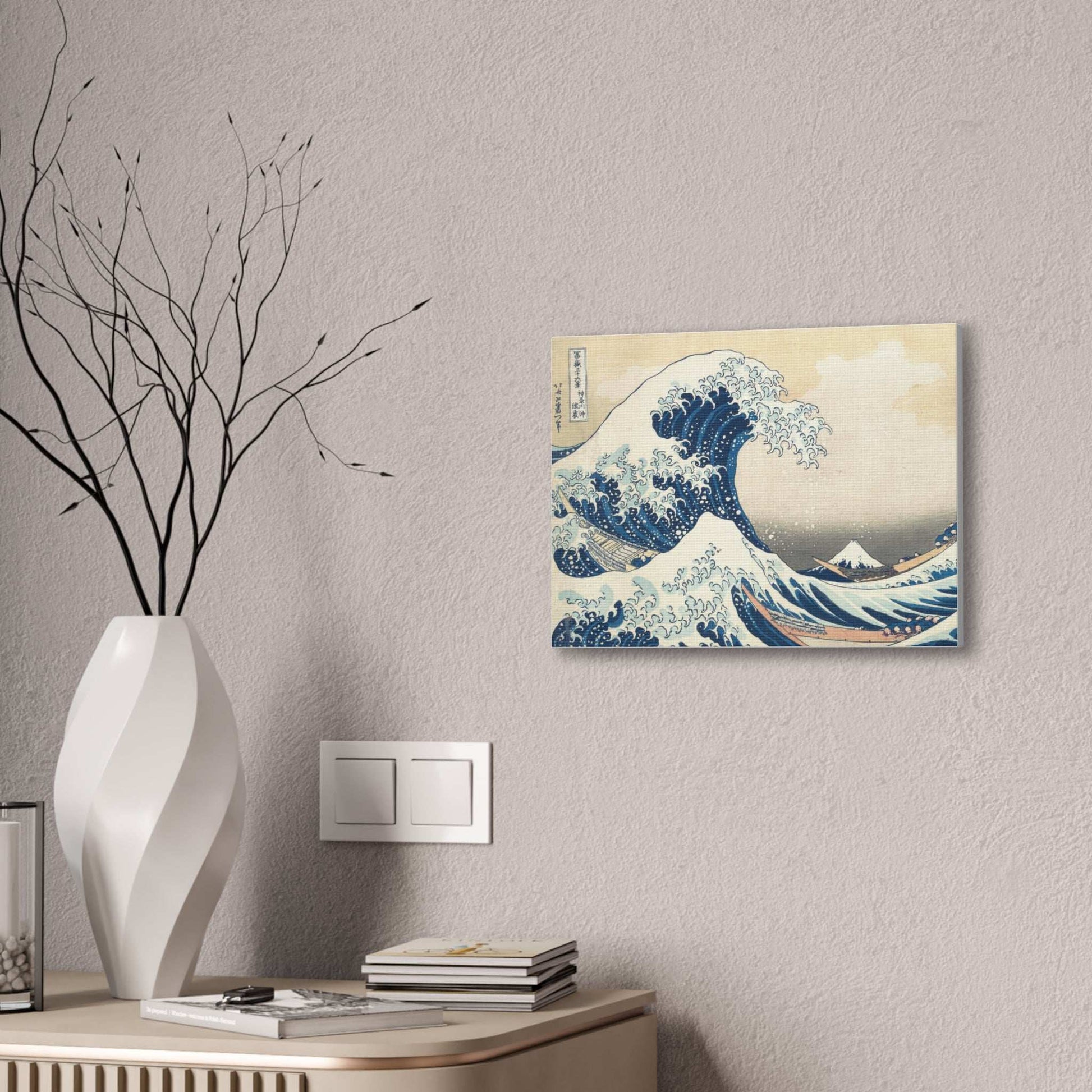 Canvas Stretched Japanese Crashing Waves Painting