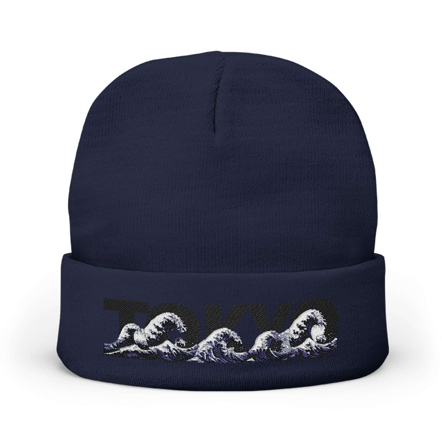 Tokyo Embroidered Beanie One size Dark Navy