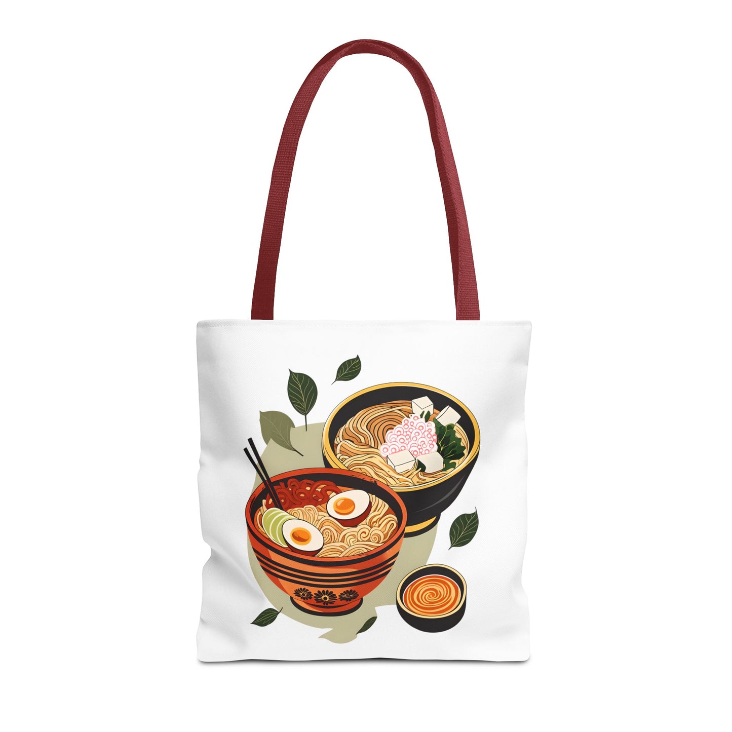 Delicious Ramen Tote Bag for Foodies 16" × 16'' Red