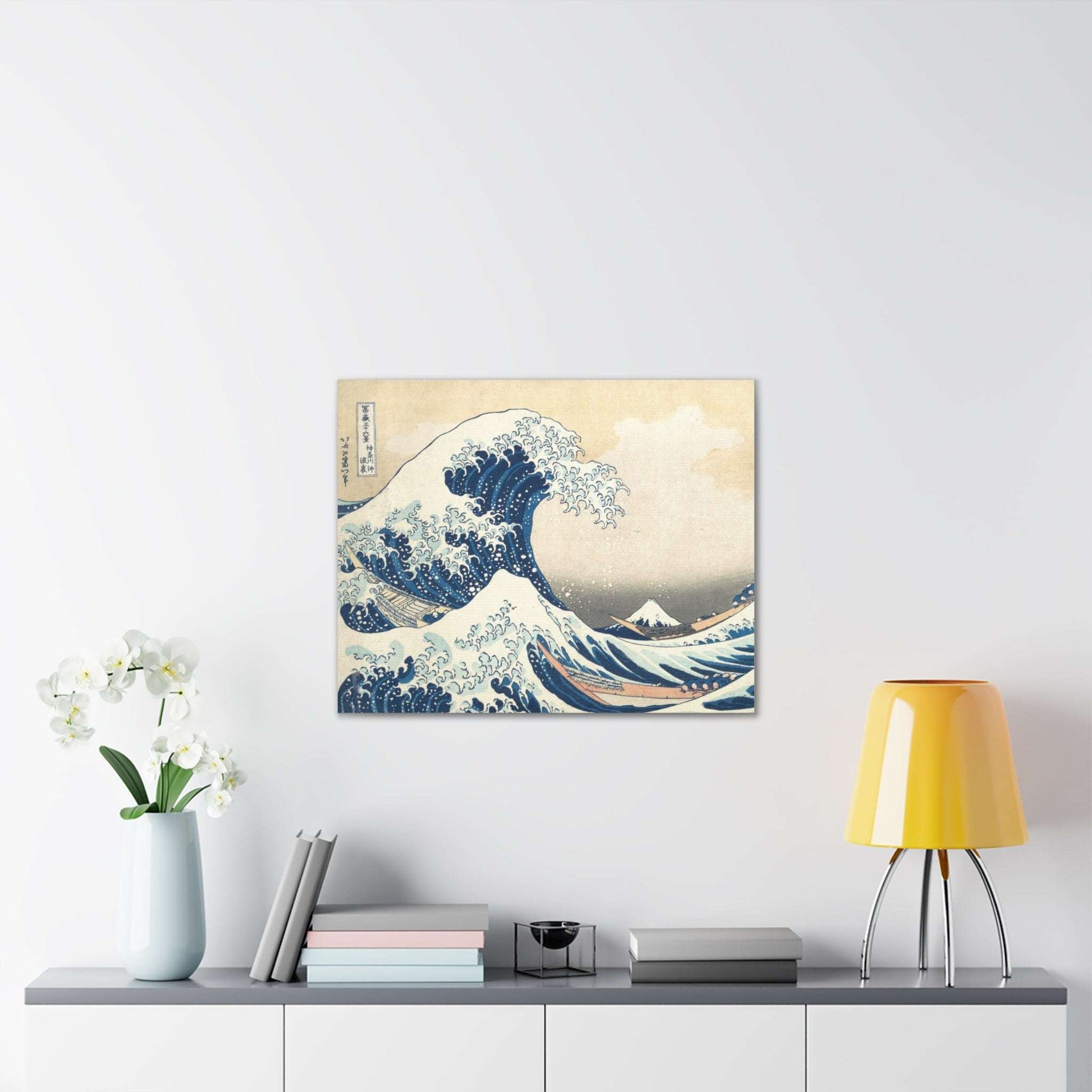 Canvas Stretched Japanese Crashing Waves Painting