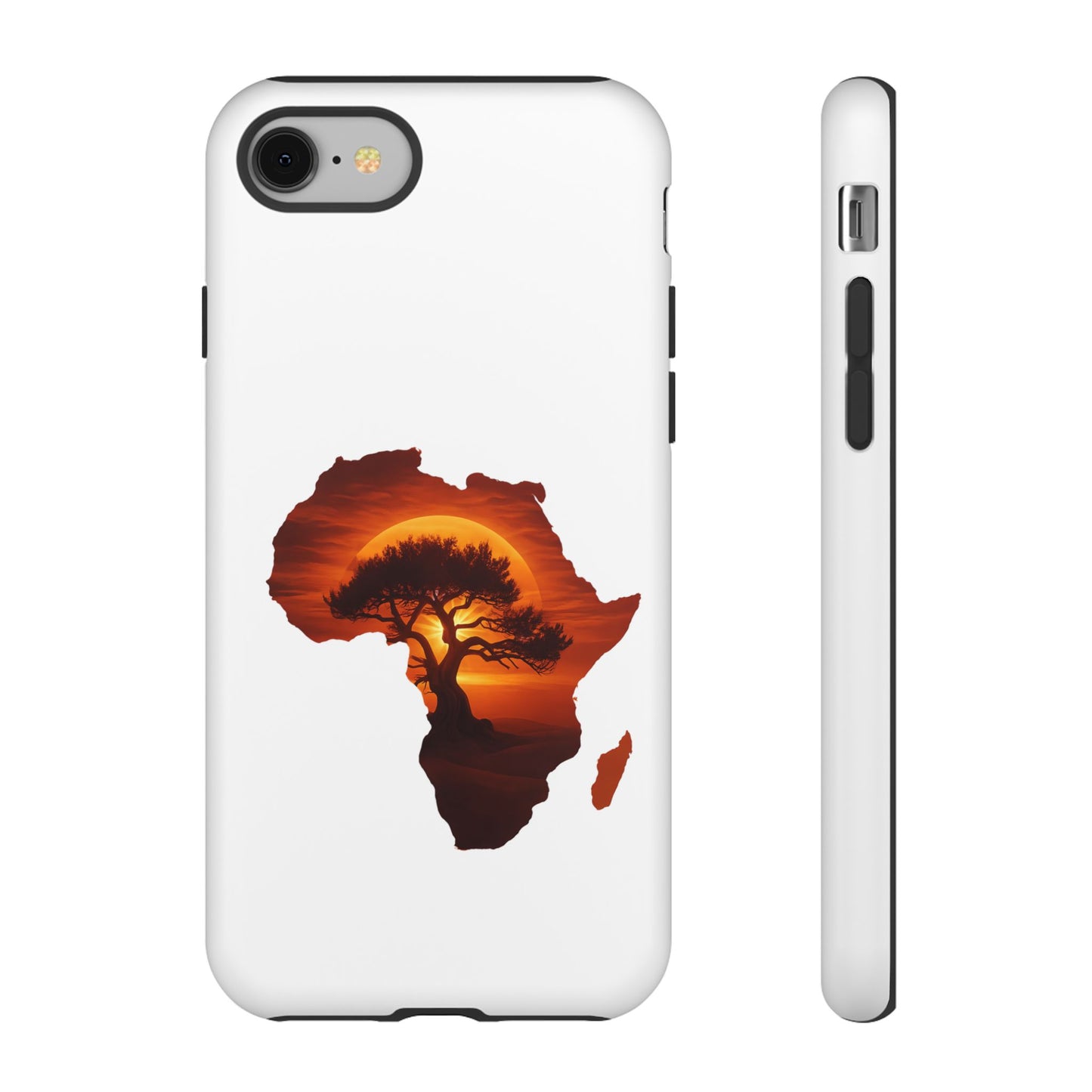 Unique Africa Map Sunset Phone Case iPhone 8 Matte
