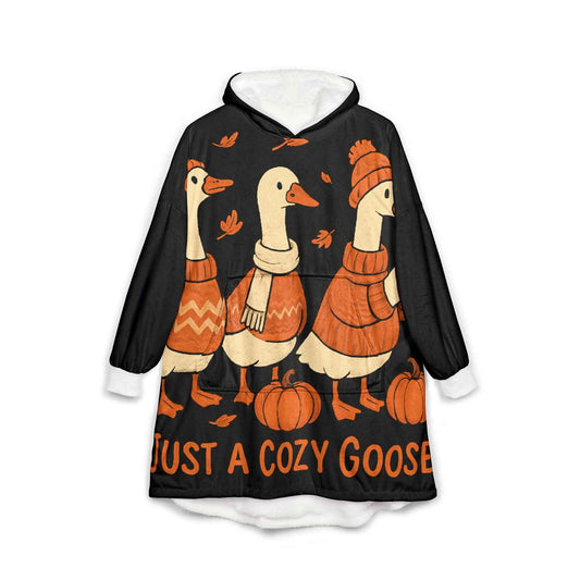 Cozy Unisex Hooded Blanket One size White