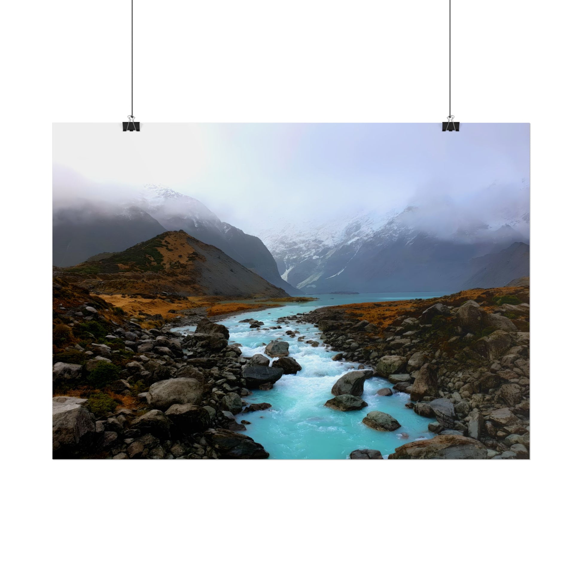 Unique New Zealand Landscape Painting Poster