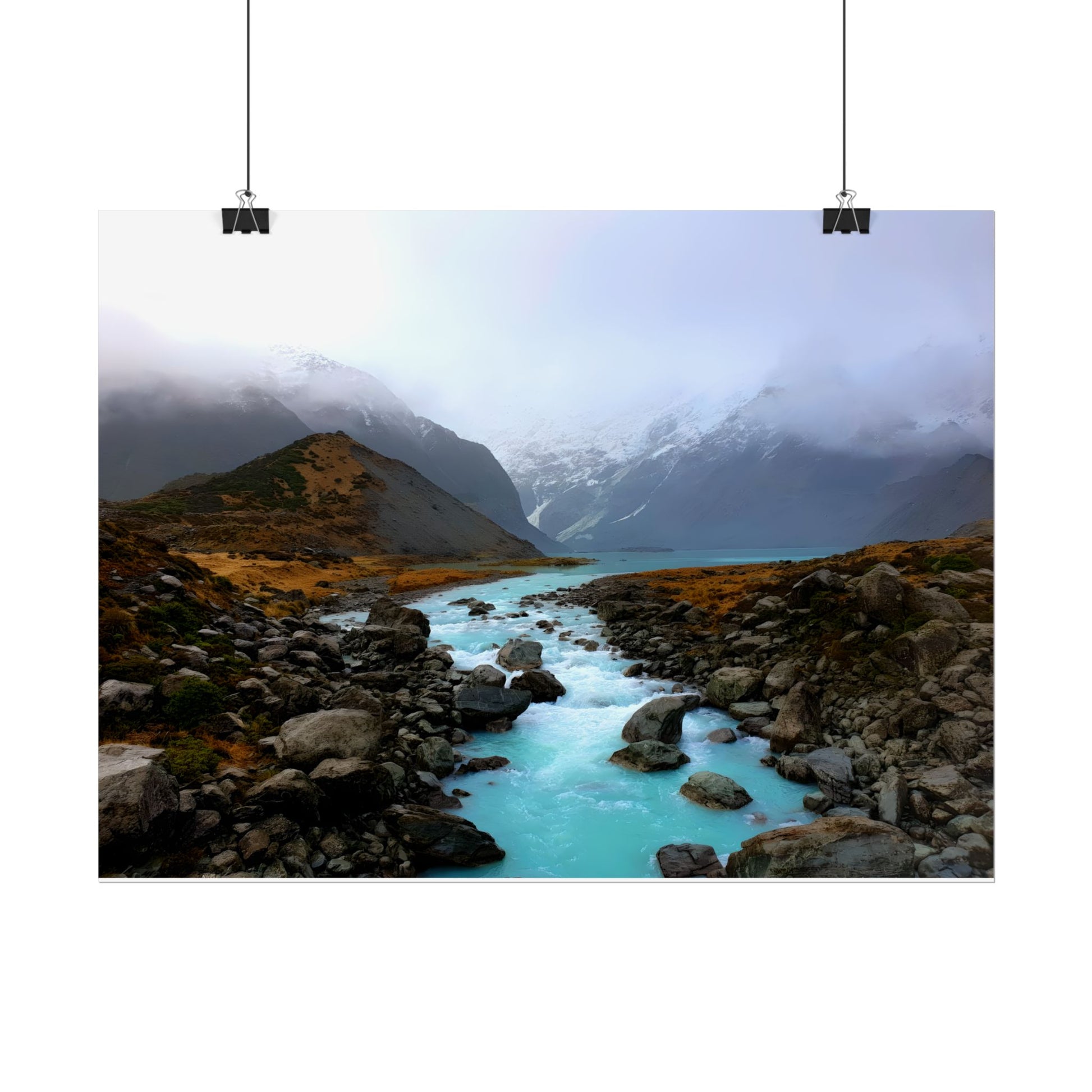 Unique New Zealand Landscape Painting Poster