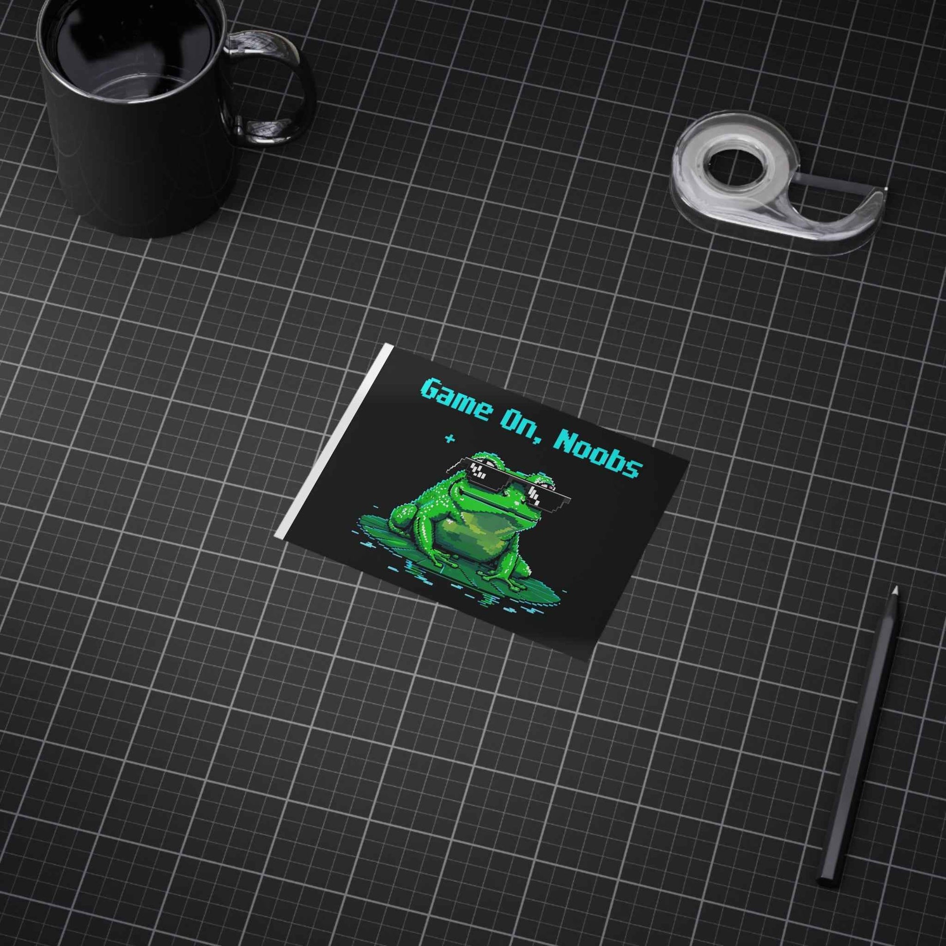 Gaming Frog Art Print | Unframed Wall Decor for Gamer Rooms