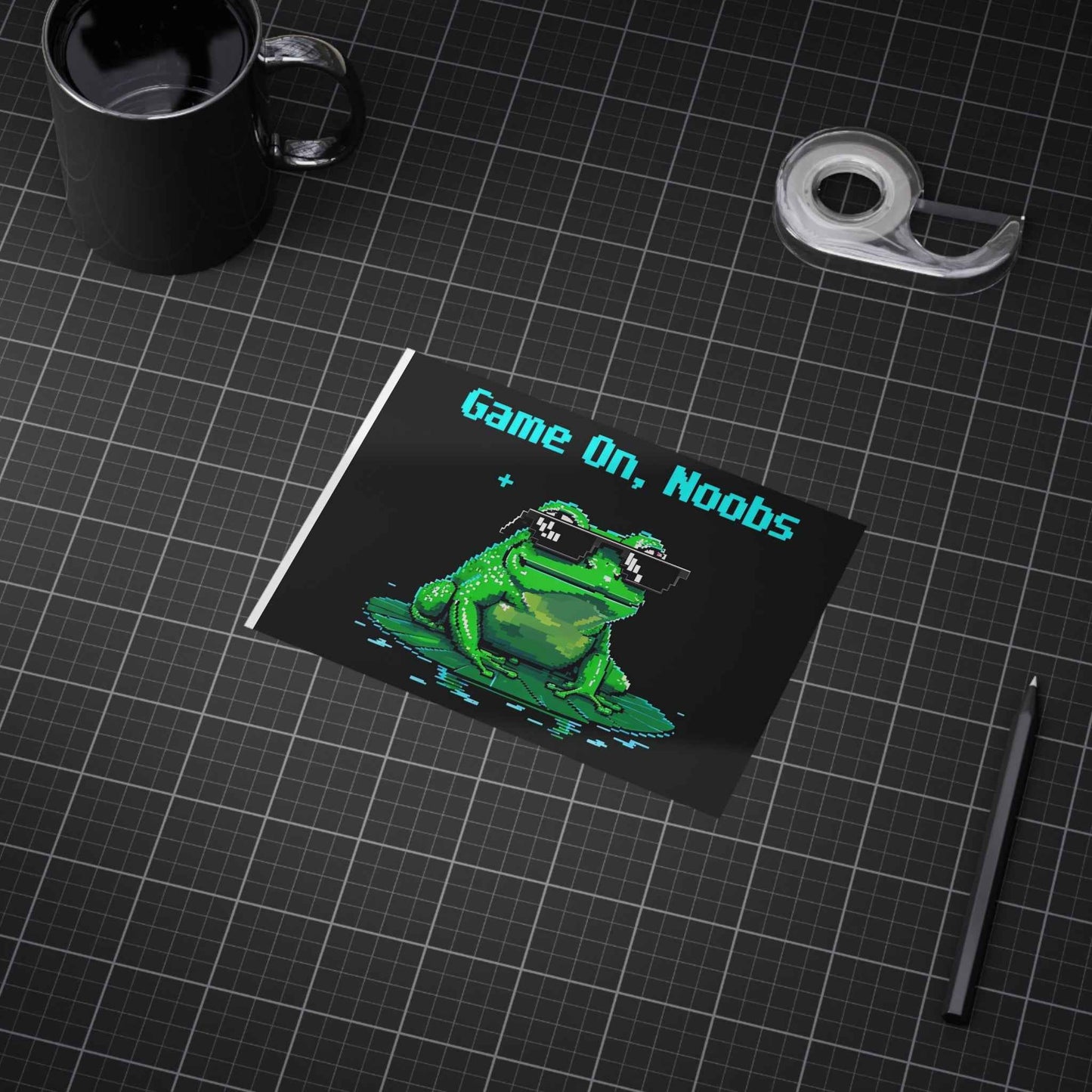 Gaming Frog Art Print | Unframed Wall Decor for Gamer Rooms