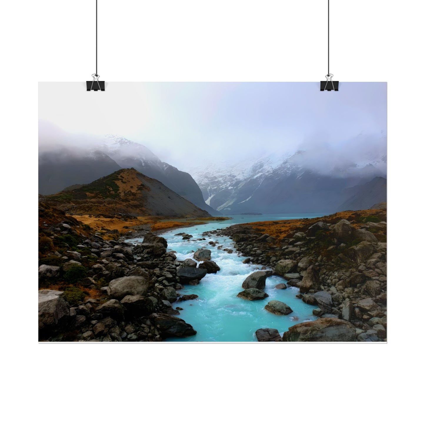 Unique New Zealand Landscape Painting Poster