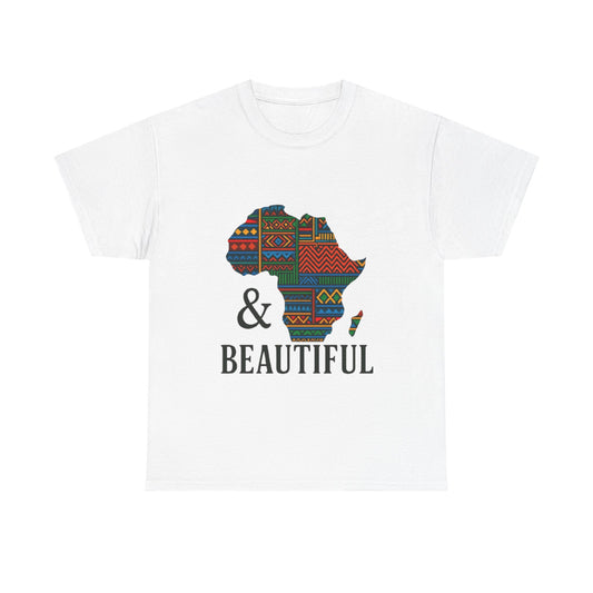 African Map Unisex Cotton T-Shirt White