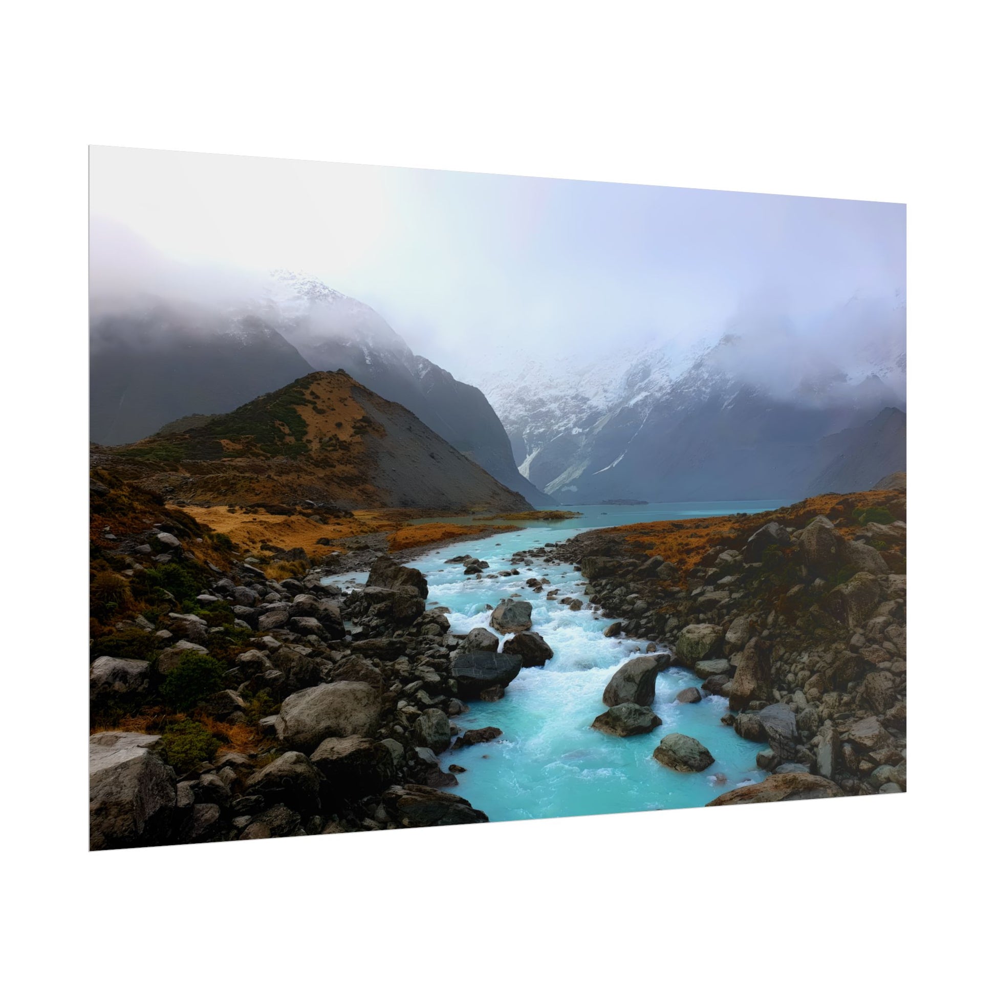 Unique New Zealand Landscape Painting Poster