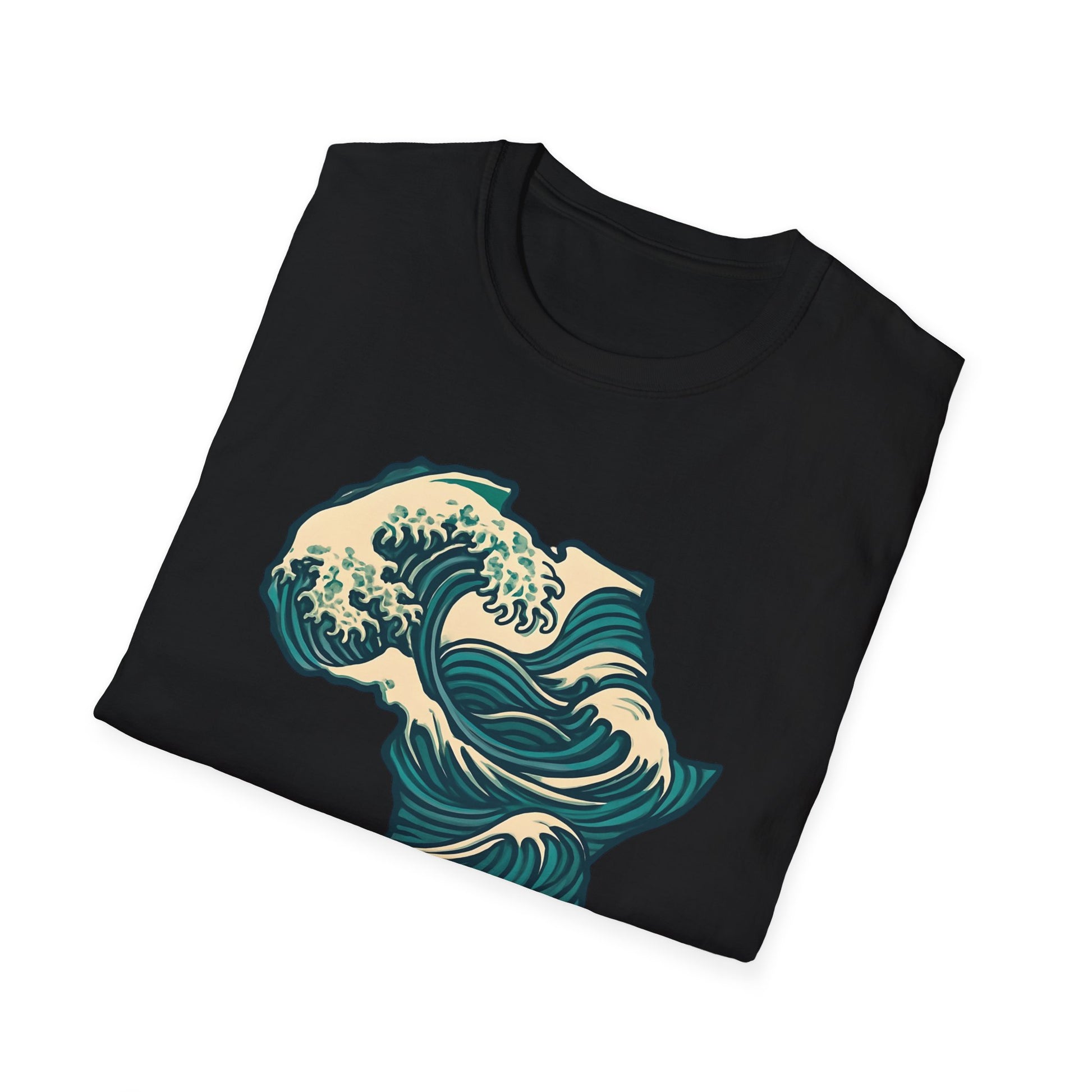 Waves of Afrika T-Shirt, Unique African Map Art Tee