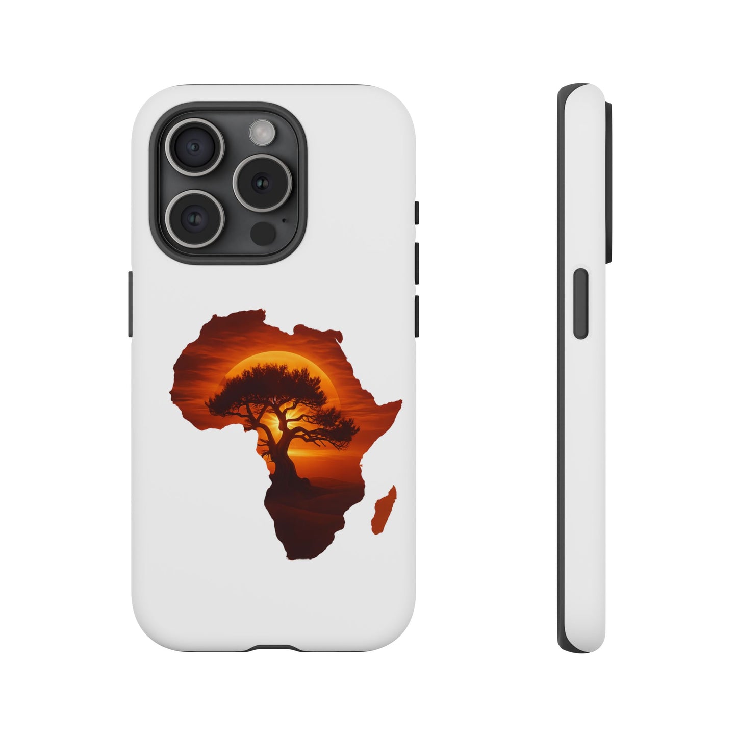 Unique Africa Map Sunset Phone Case iPhone 15 Pro Matte