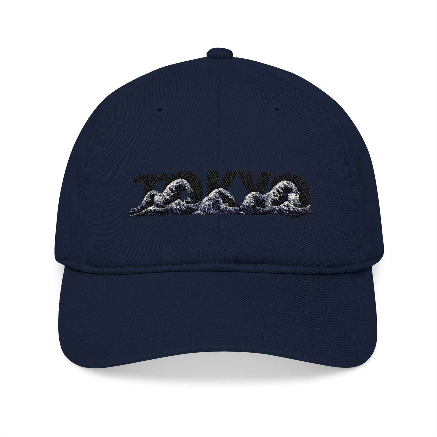 Tokyo Wave Embroidered Organic Baseball Cap One size Pacific