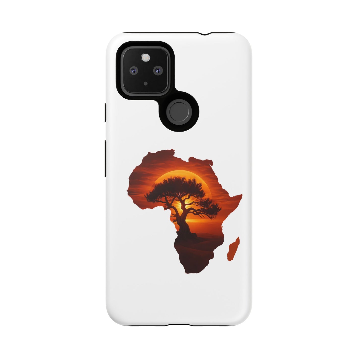 Unique Africa Map Sunset Phone Case Google Pixel 4a 5G Matte