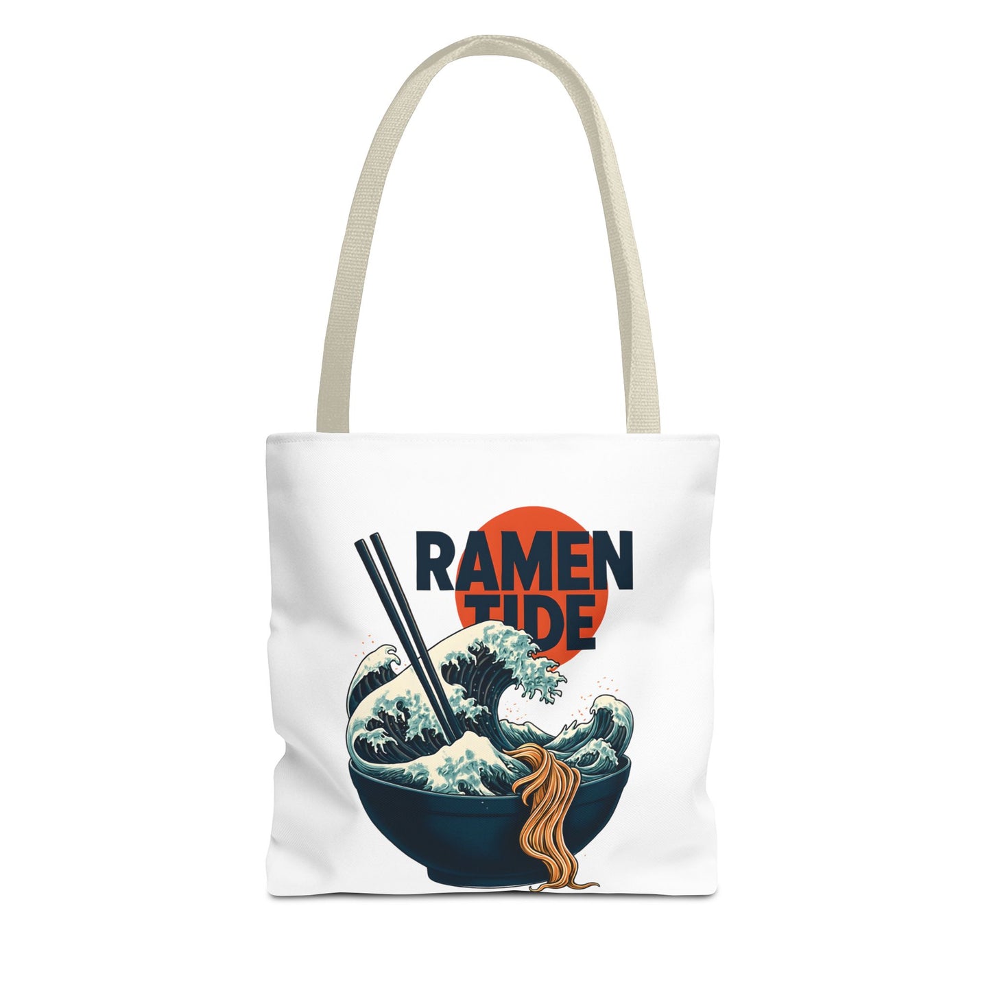 Ramen Tide Tote Bag 13" × 13'' Beige