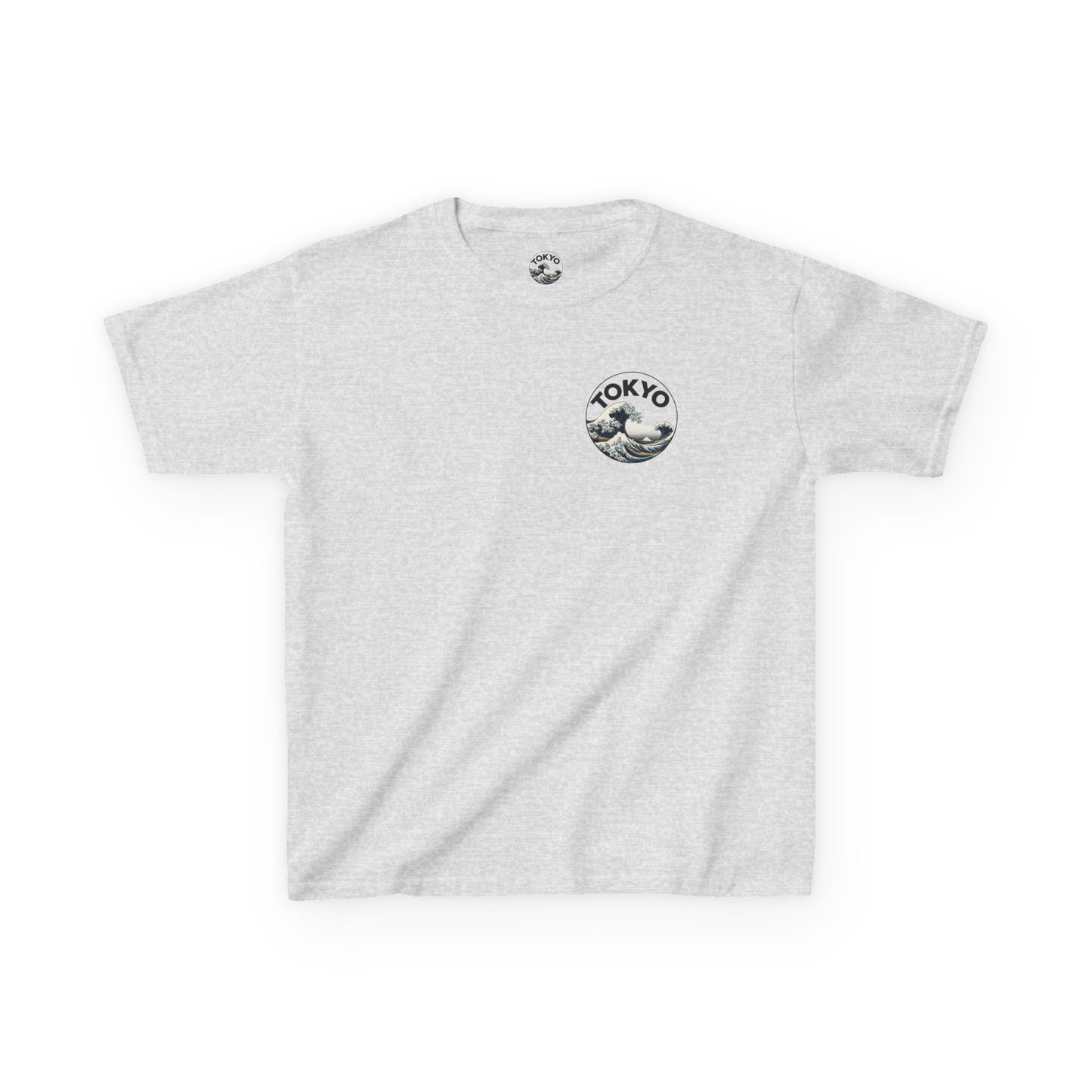 Tokyo Waves Kids Tee - Casual T-Shirt for Boys & Girls Ash