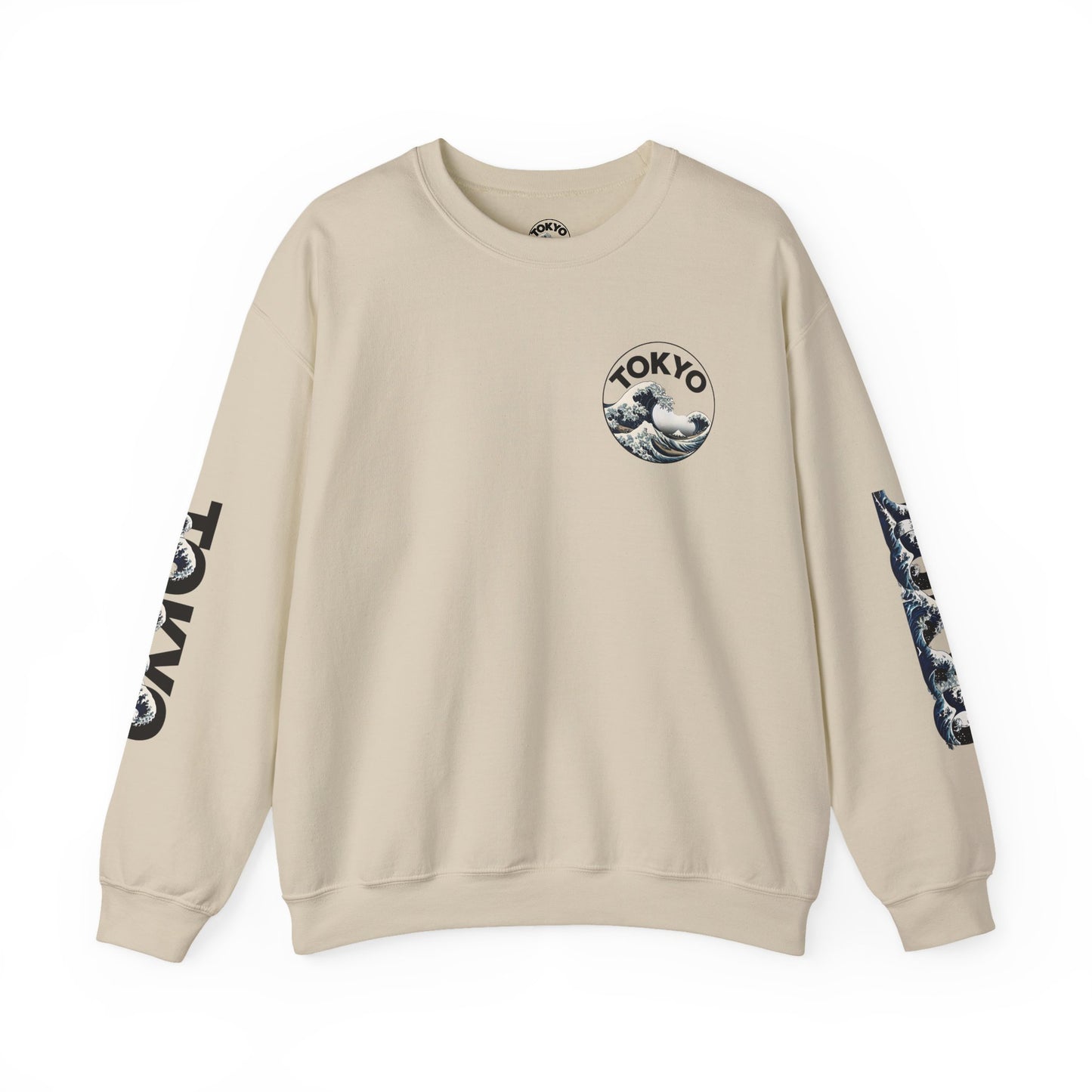 Tokyo Wave Unisex Heavy Blend Crewneck Sweatshirt Sand