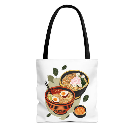Delicious Ramen Tote Bag for Foodies 13" × 13'' Black