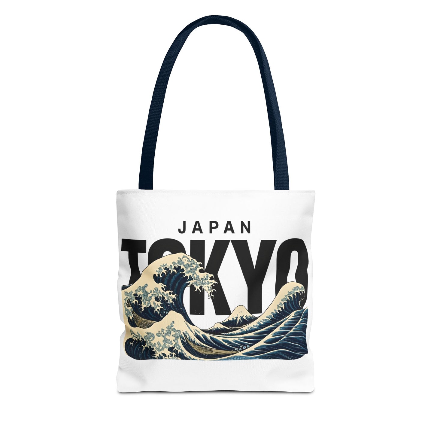 Japan Tokyo Wave Tote Bag 13" × 13'' Navy