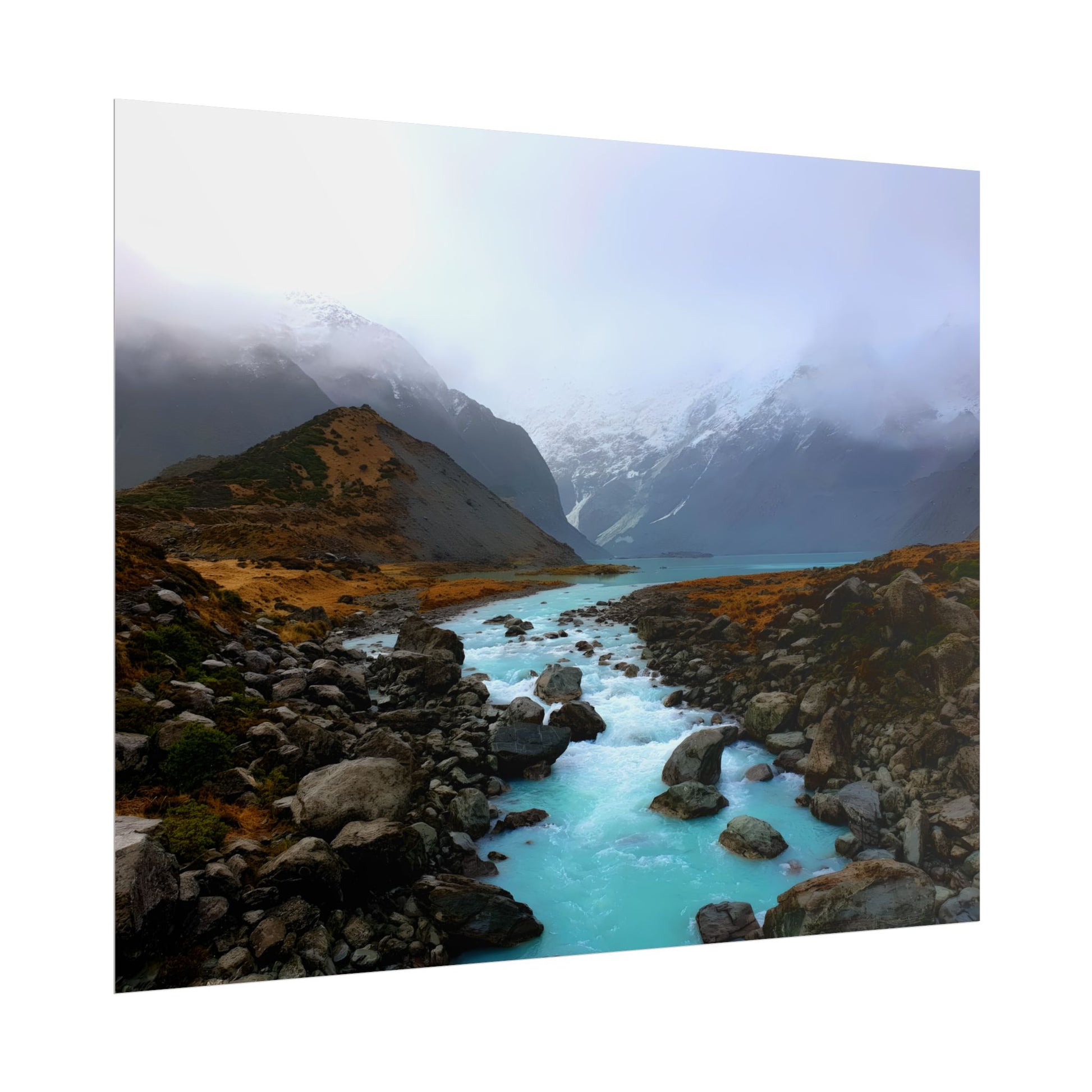 Unique New Zealand Landscape Painting Poster