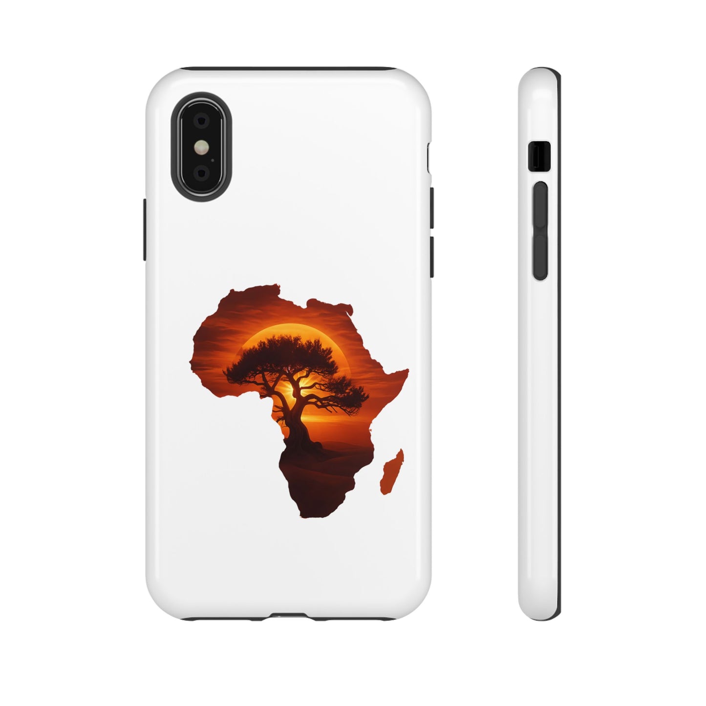 Unique Africa Map Sunset Phone Case iPhone X Glossy