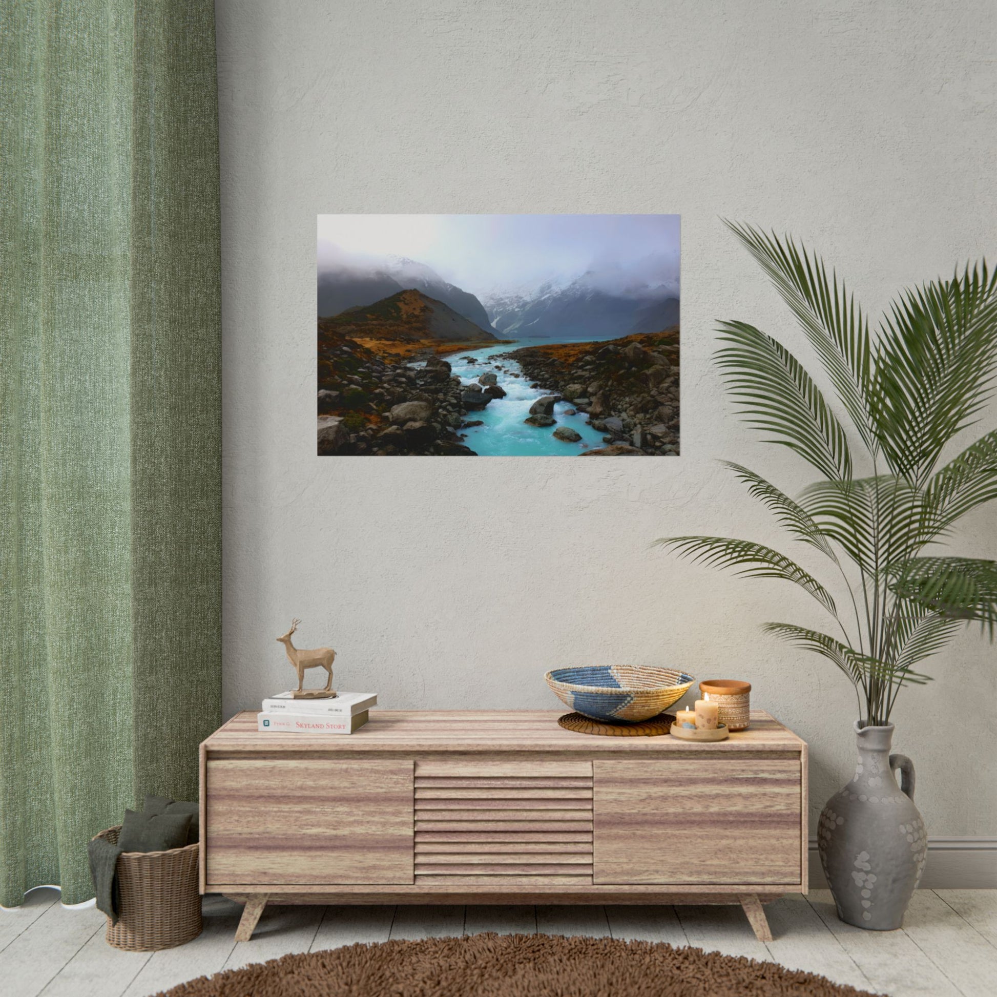Unique New Zealand Landscape Painting Poster