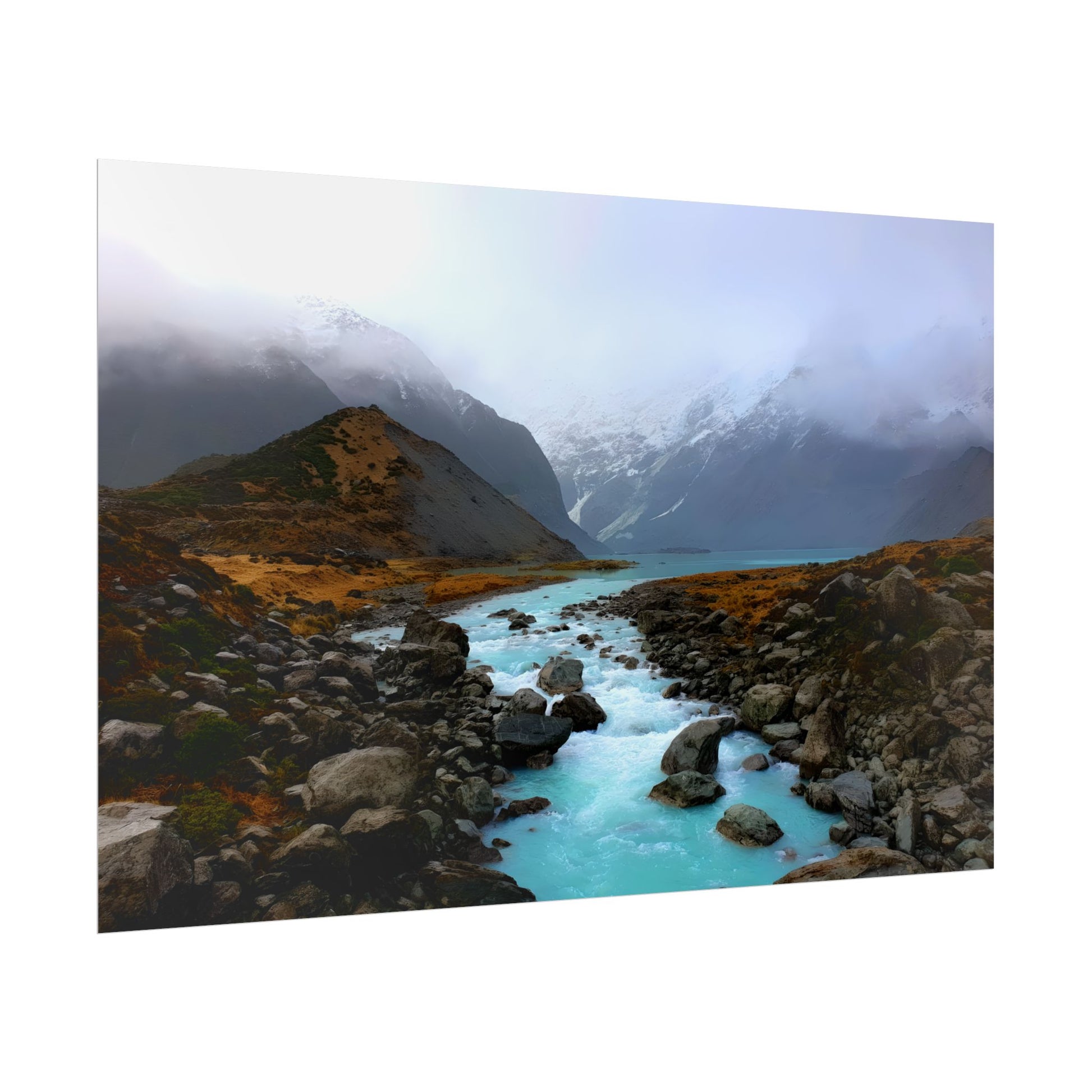 Unique New Zealand Landscape Painting Poster