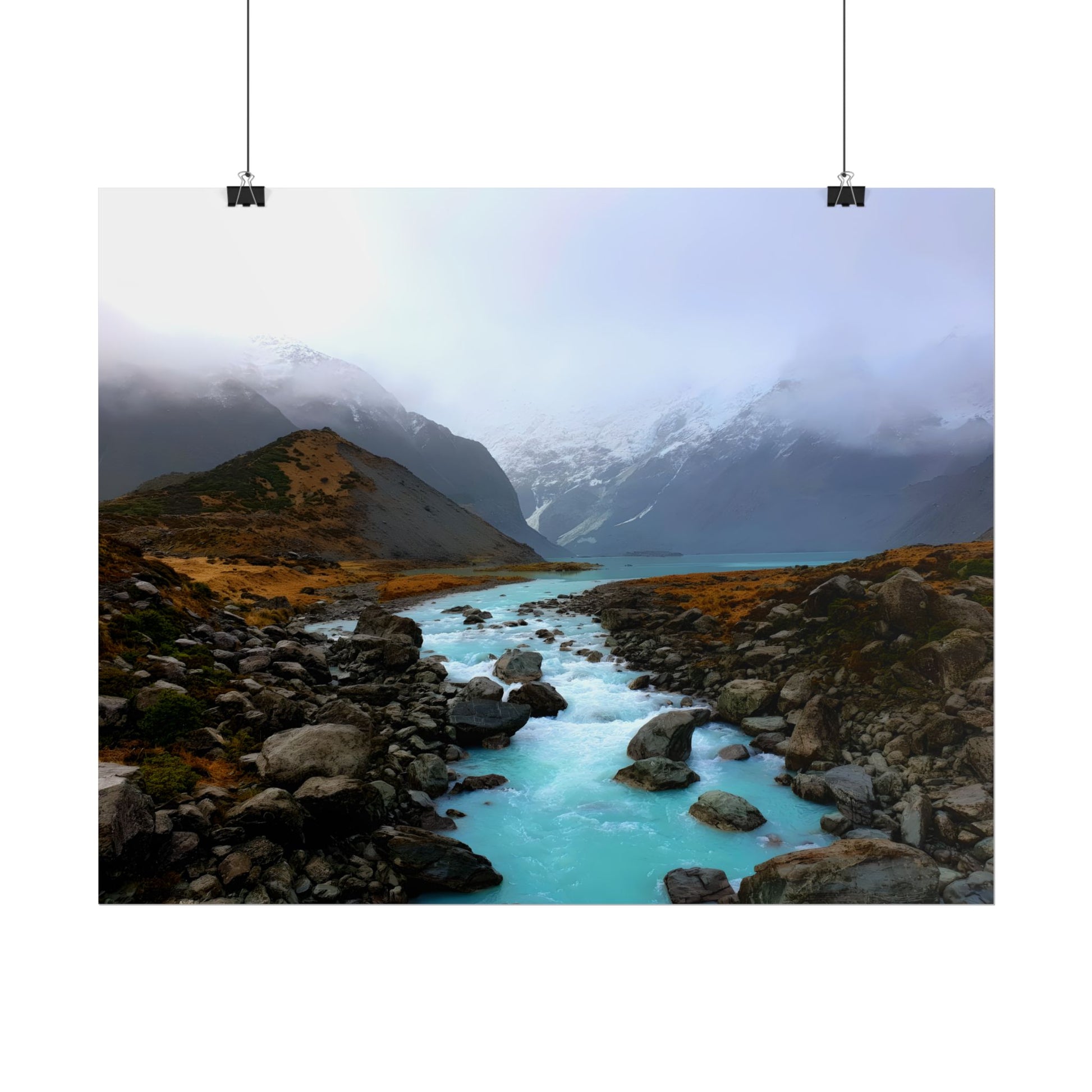 Unique New Zealand Landscape Painting Poster