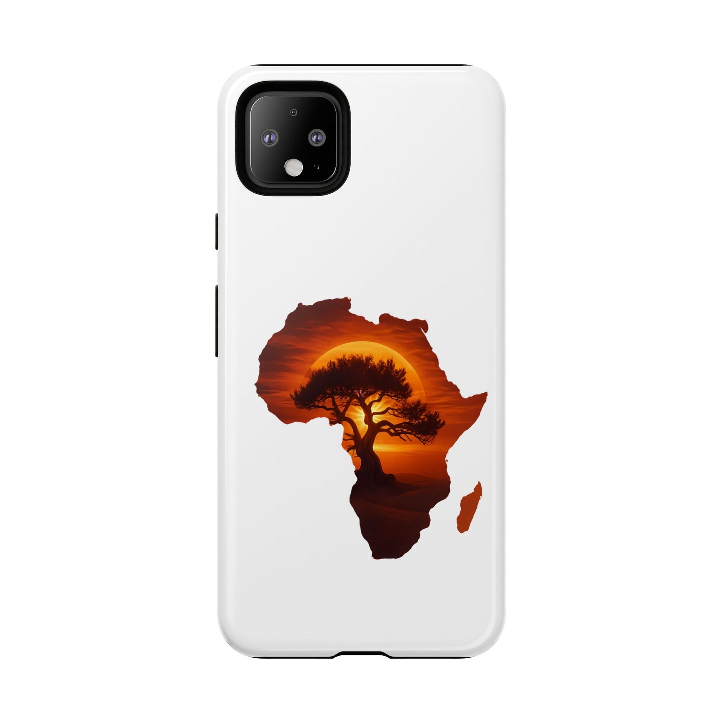 Unique Africa Map Sunset Phone Case Google Pixel 4 XL Glossy