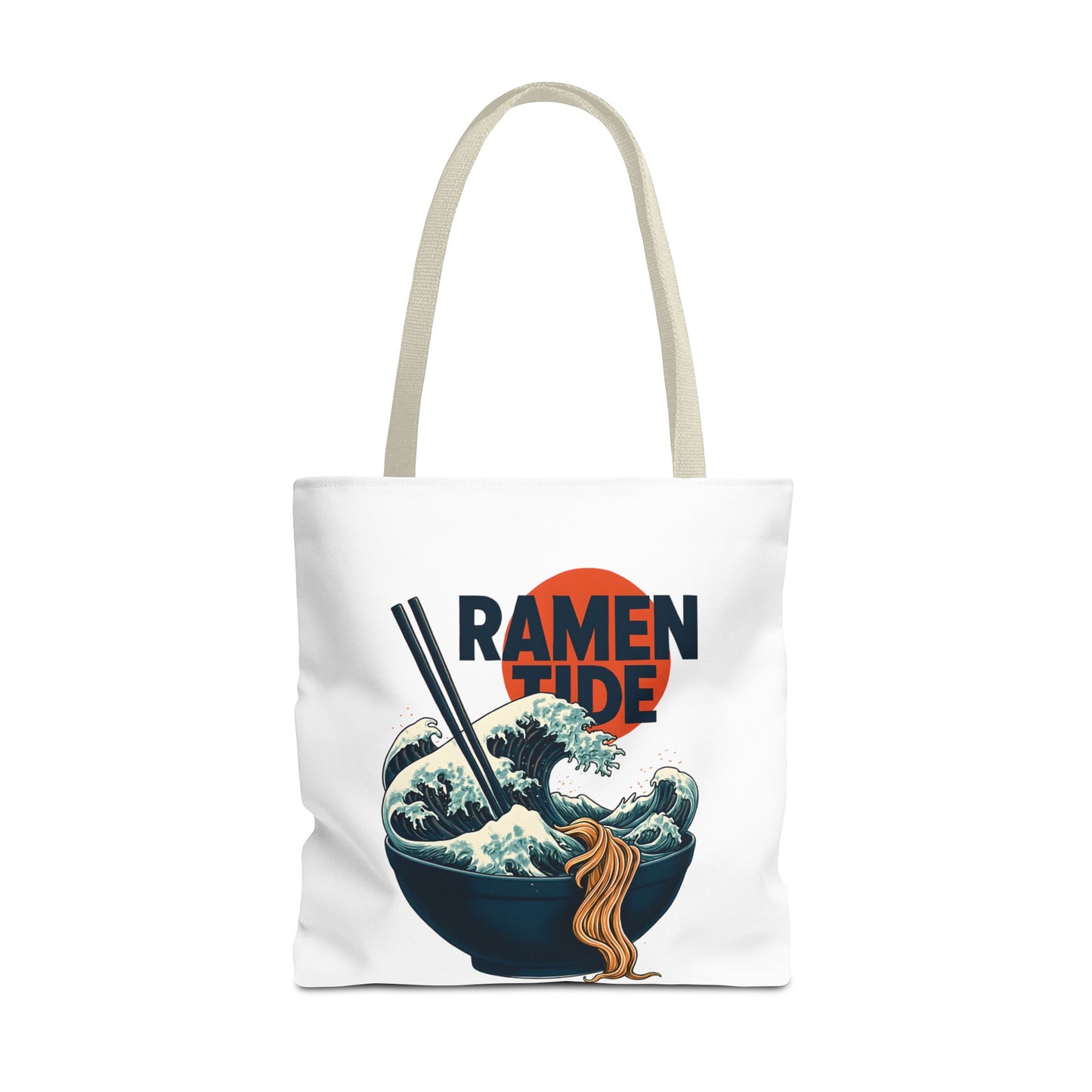 Ramen Tide Tote Bag 18" × 18'' Beige