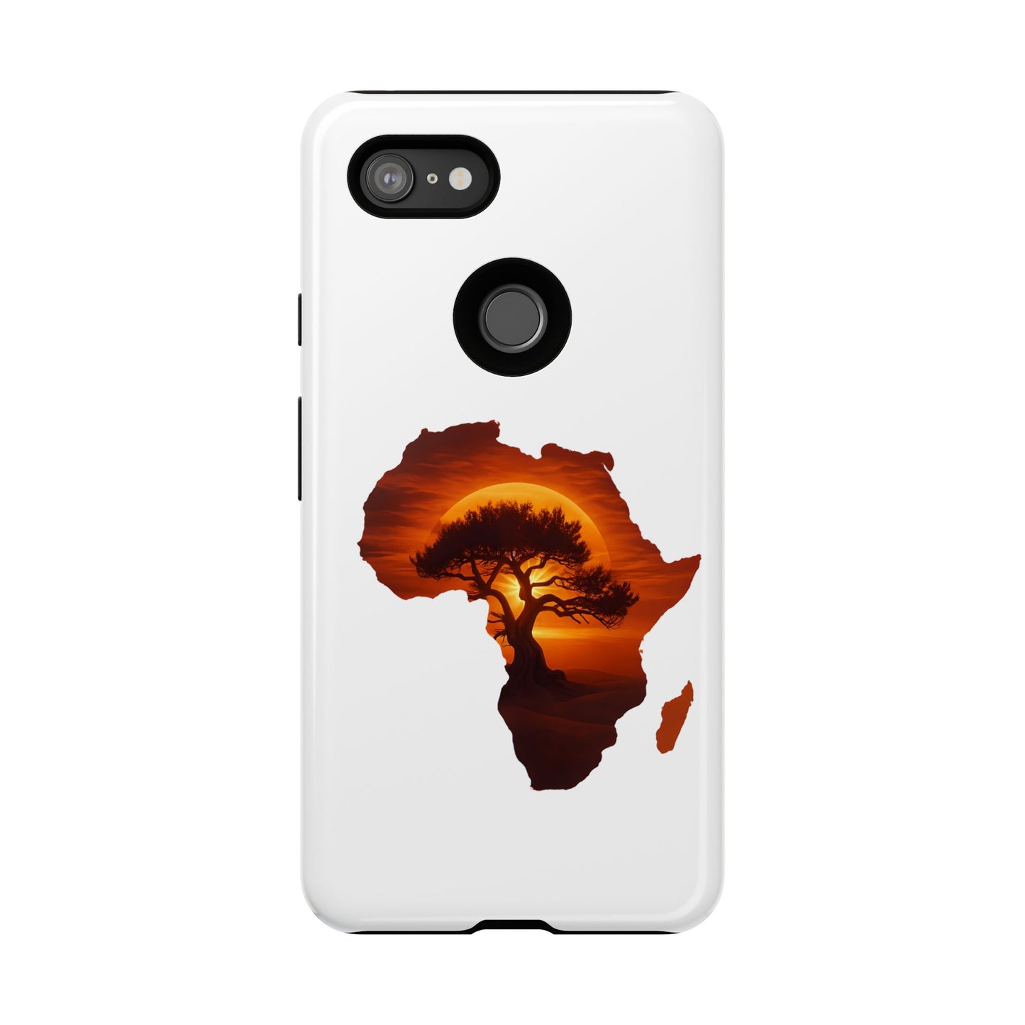 Unique Africa Map Sunset Phone Case Google Pixel 3 XL Glossy