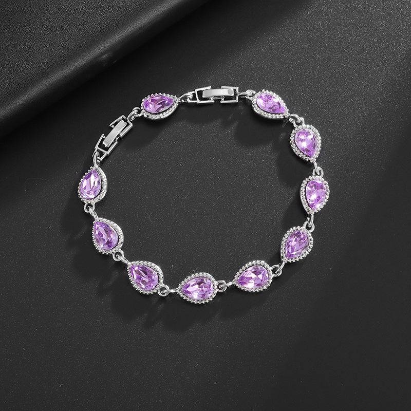 Rainbow Gemstone Bracelet Purple gemstone bracelet
